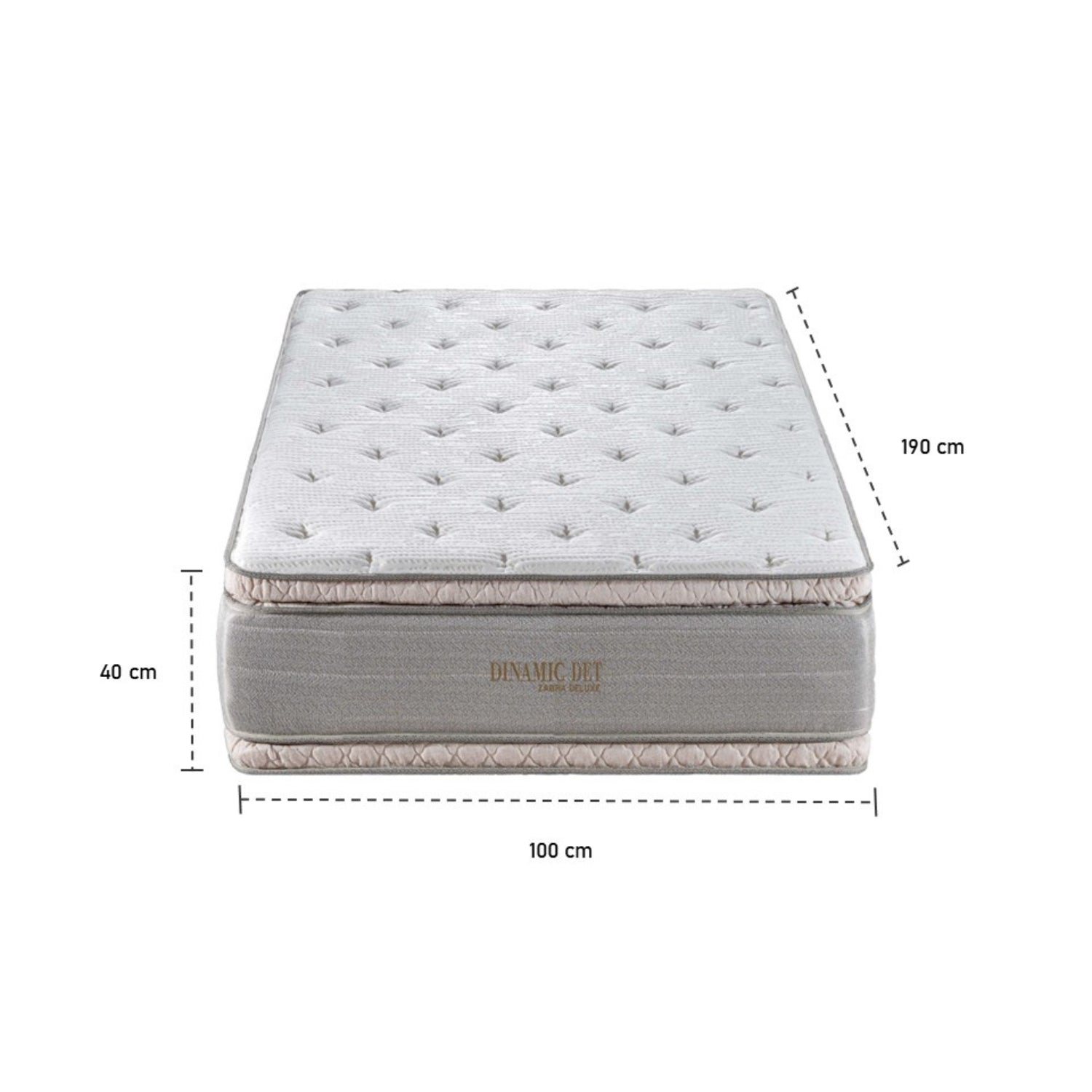 Colchón 1.00 Dinamic Deluxe Doble Euro Top (Garantia 10 Años)