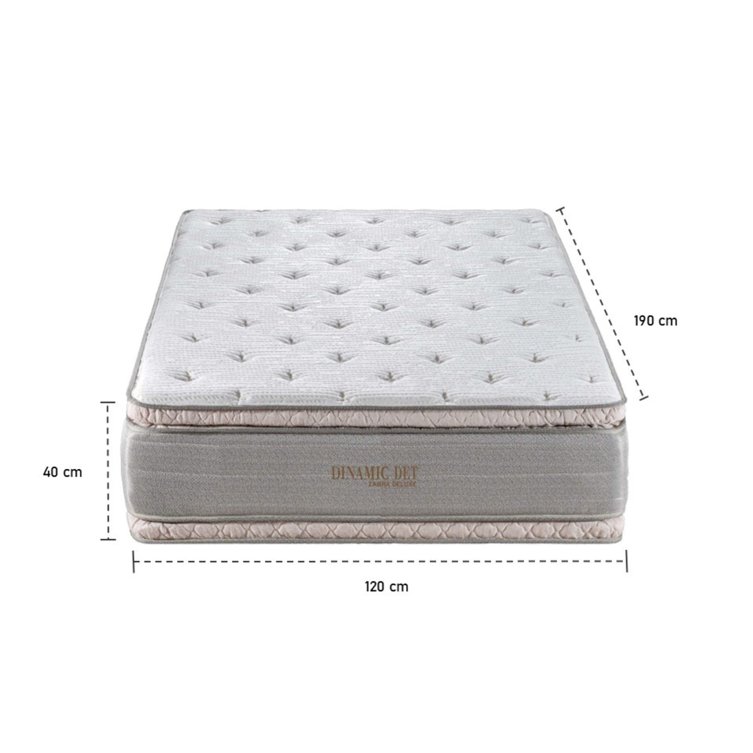 Colchón Semidoble Dinamic Deluxe Doble Euro Top (Garantia 10 Años)