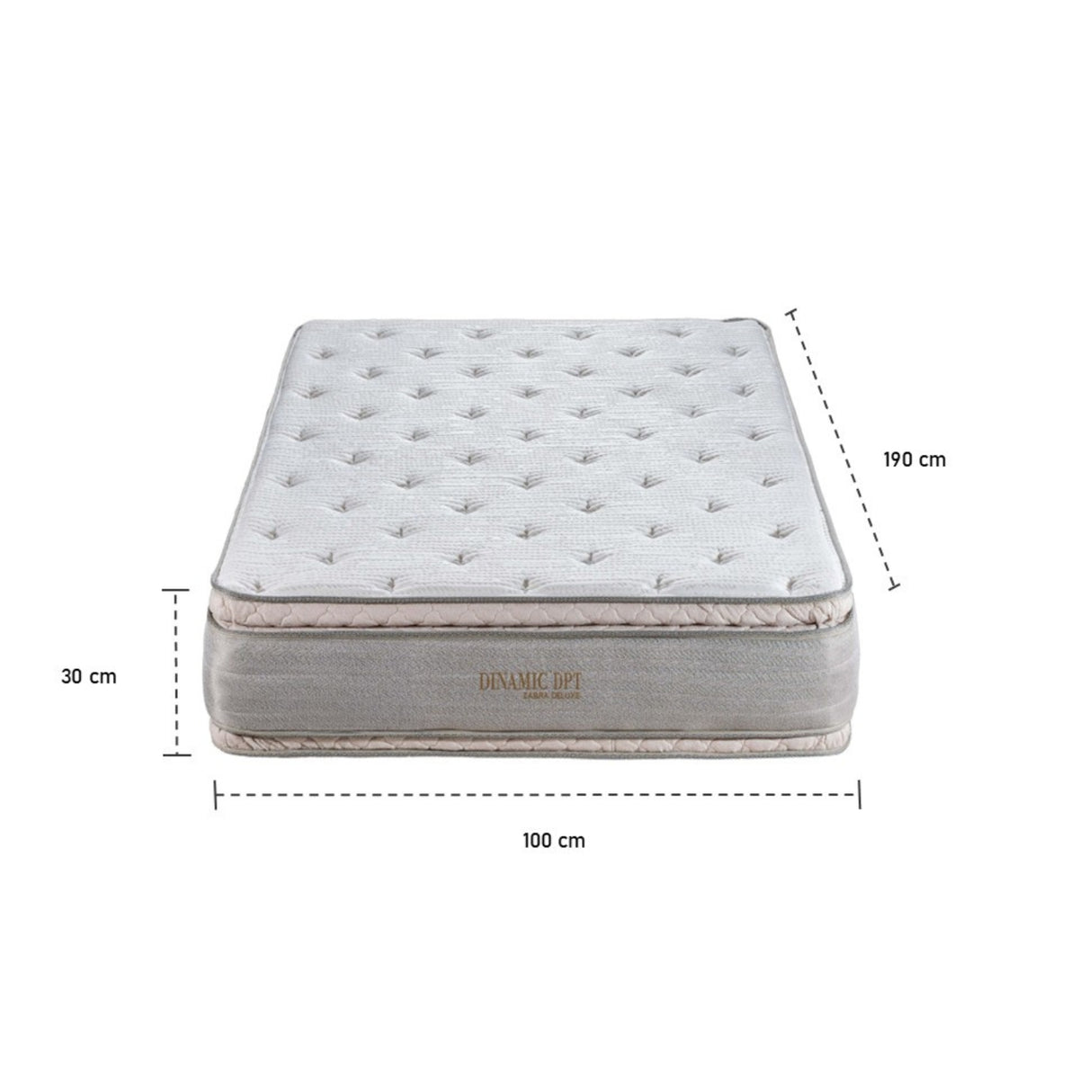 Colchón 1.00 Dinamic Deluxe Doble Pillow Top (Garantia 10 Años)