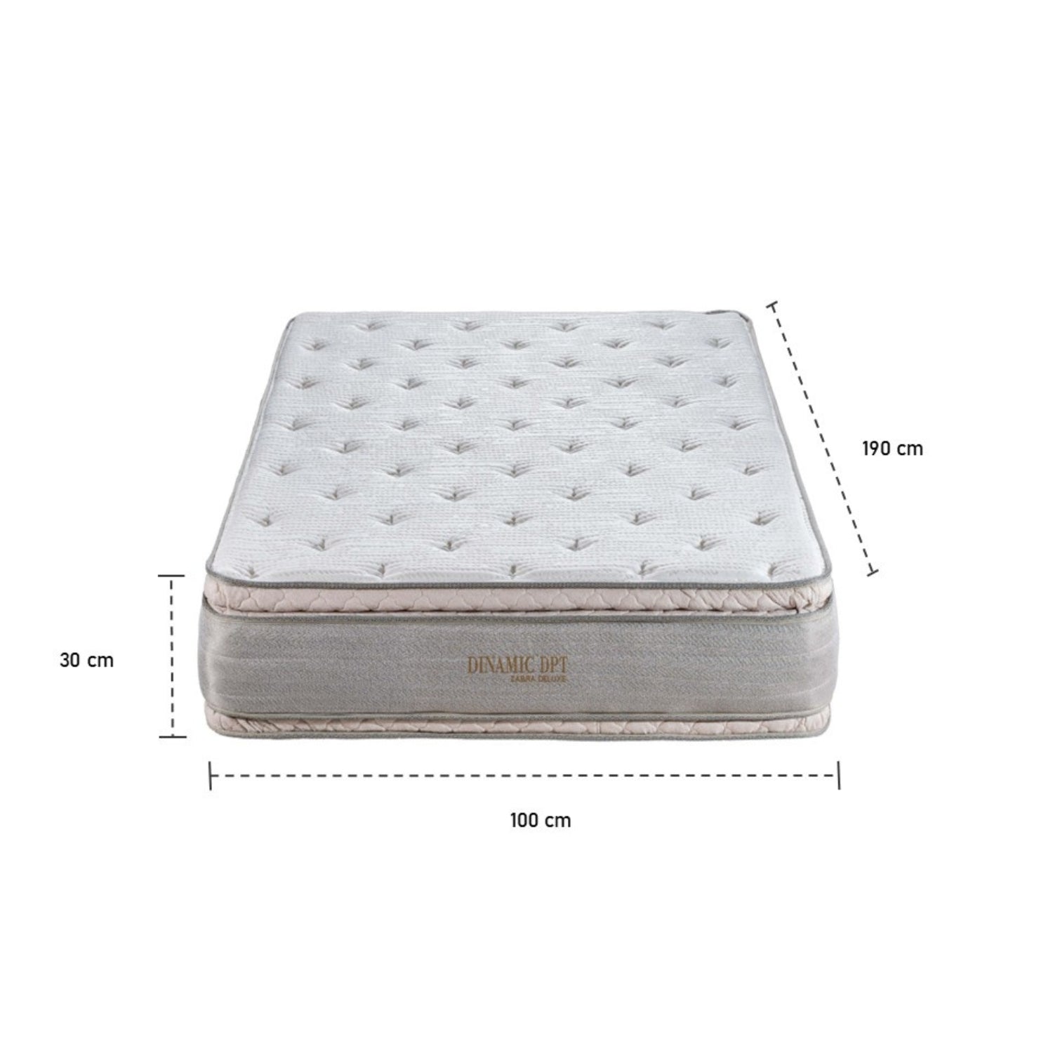 Colchón 1.00 Dinamic Deluxe Doble Pillow Top (Garantia 10 Años)