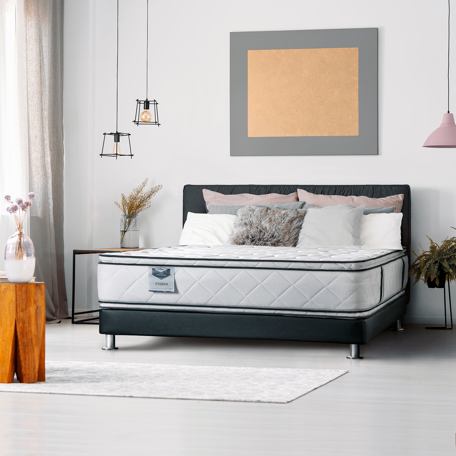 Colchon King Magna Doble Pillow Top Zabra (Garantia 8 años)