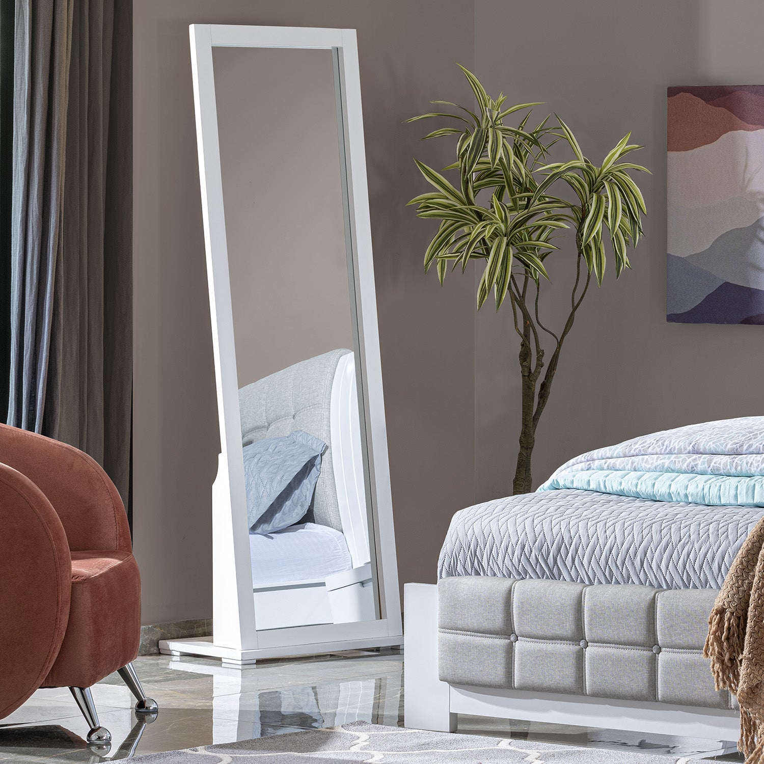 Mesa de Noche Noruega Blanco