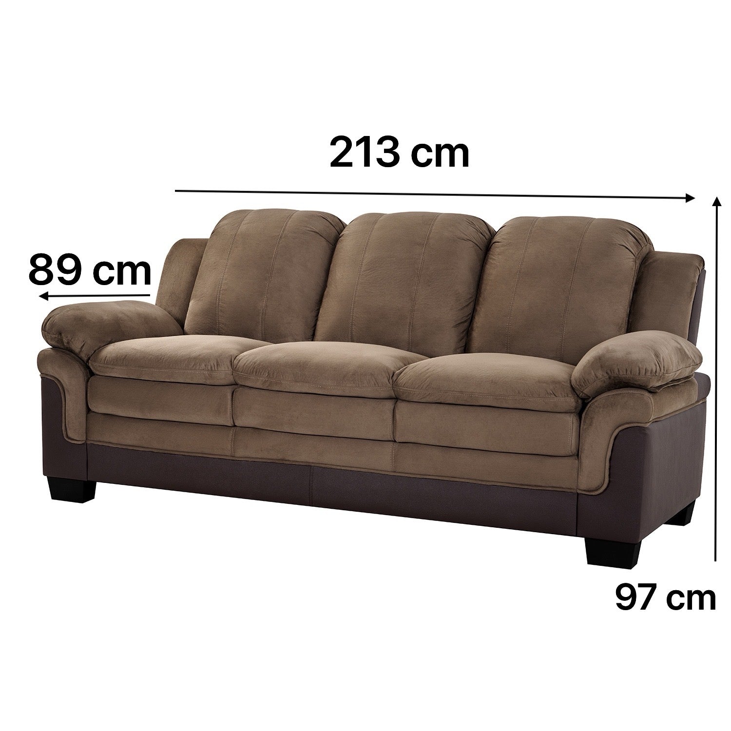 Sofa 3 Puestos Benevello Chocolate