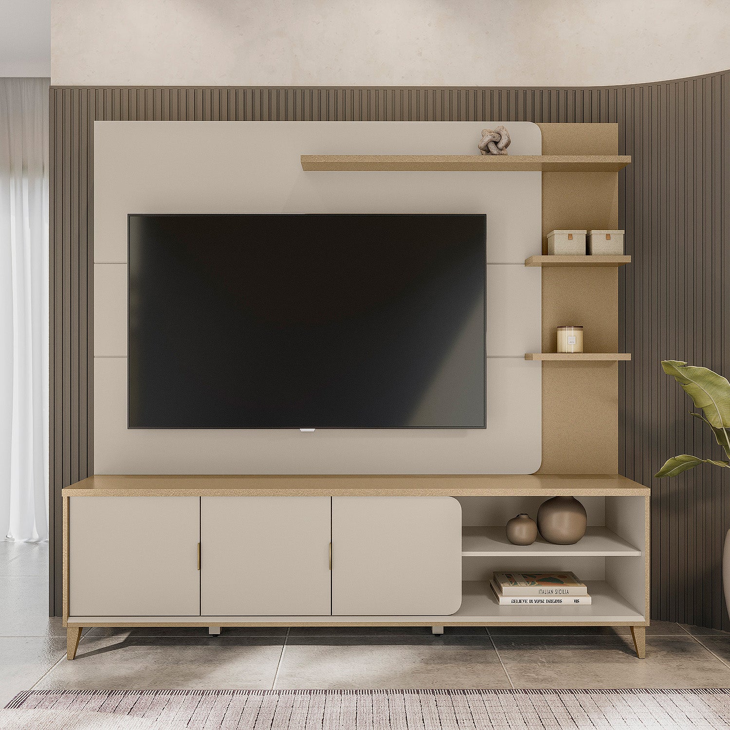 Centro de Entretenimiento  Domo Champaña, Off White 200X193X43