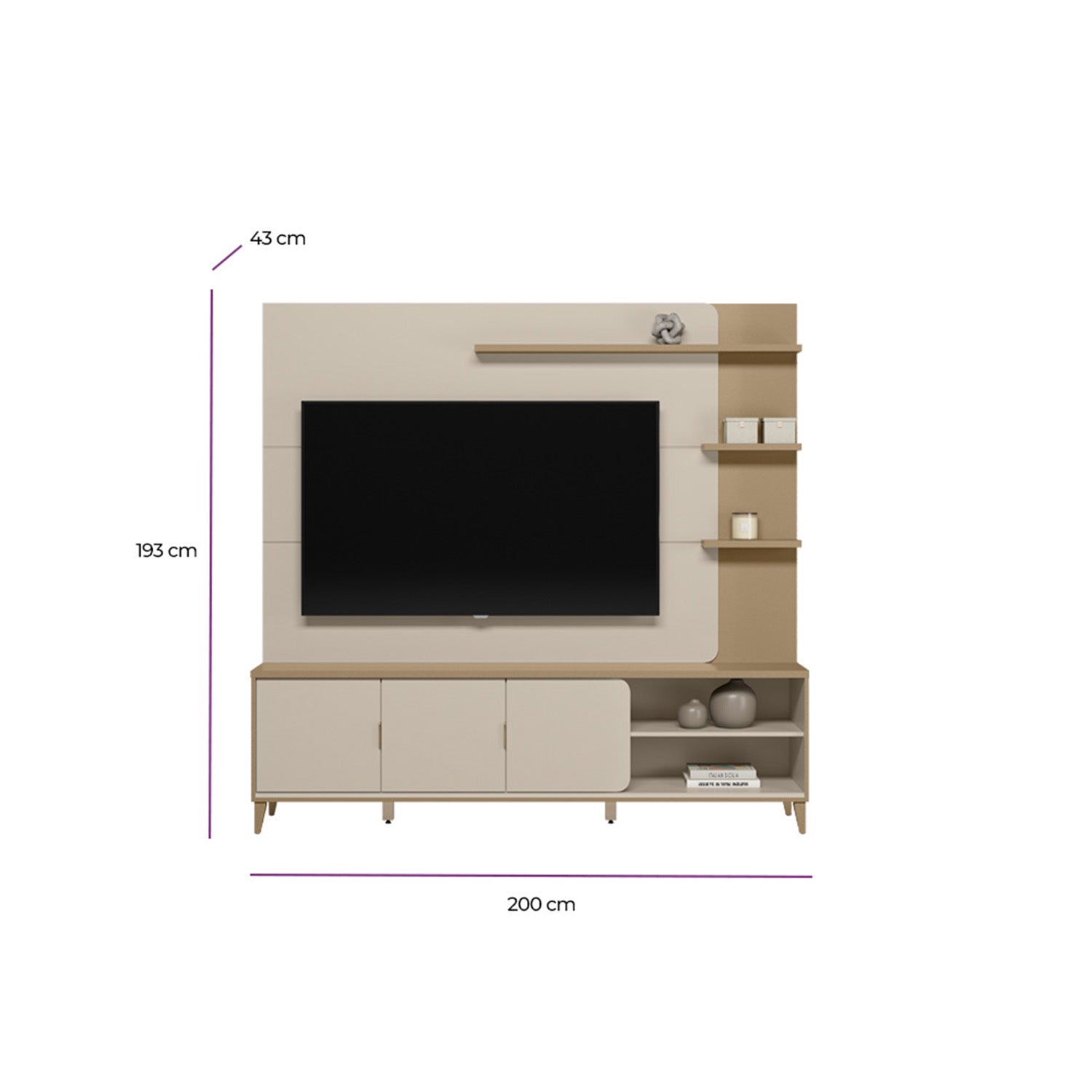 Centro de Entretenimiento  Domo Champaña, Off White 200X193X43