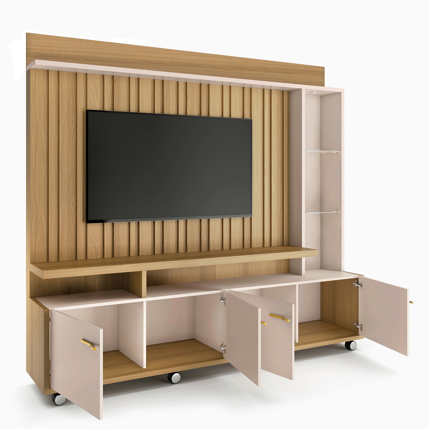 Centro De Entretenimiento Titan Natural, Off White 200X190X36