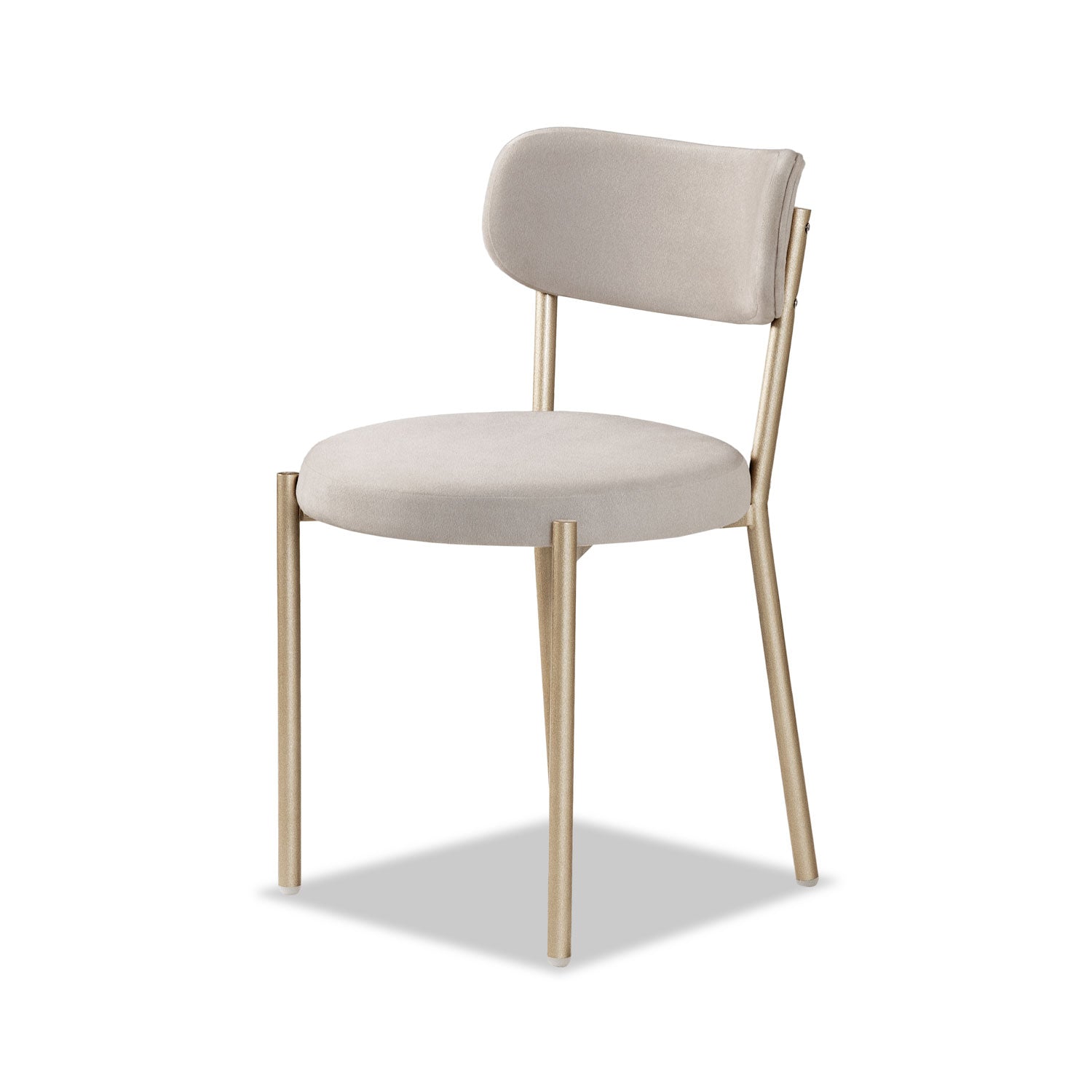 Comedor 4 Puestos Arthur Velvet Saraki Beige, Champaña