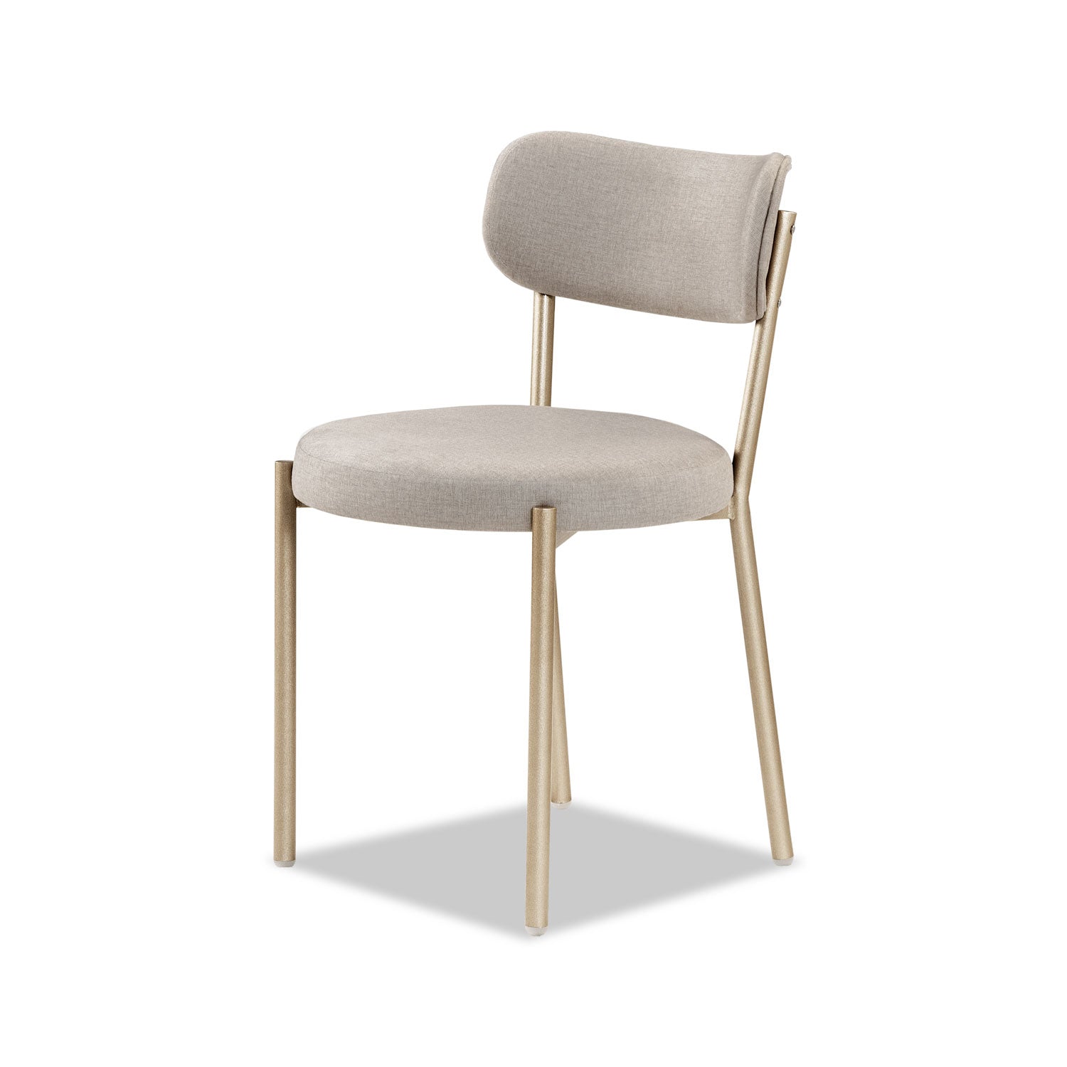 Comedor 4 Puestos Arthur Velvet Anika Sand, Champaña