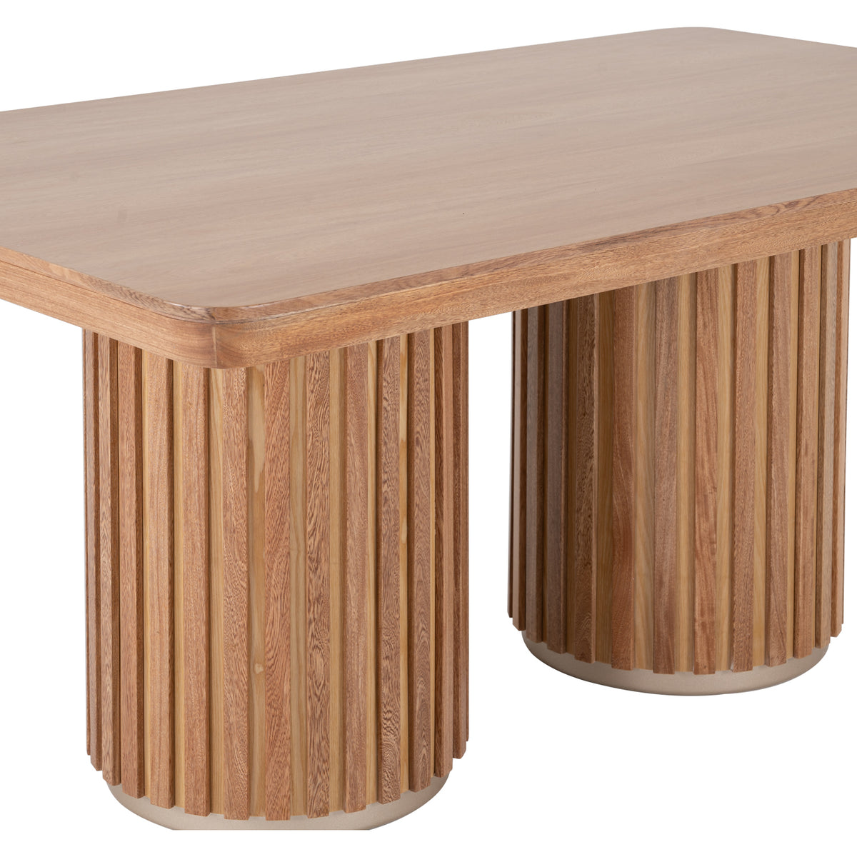 Comedor 6 Puestos Nicole Velvet Impetu Plata, Natural