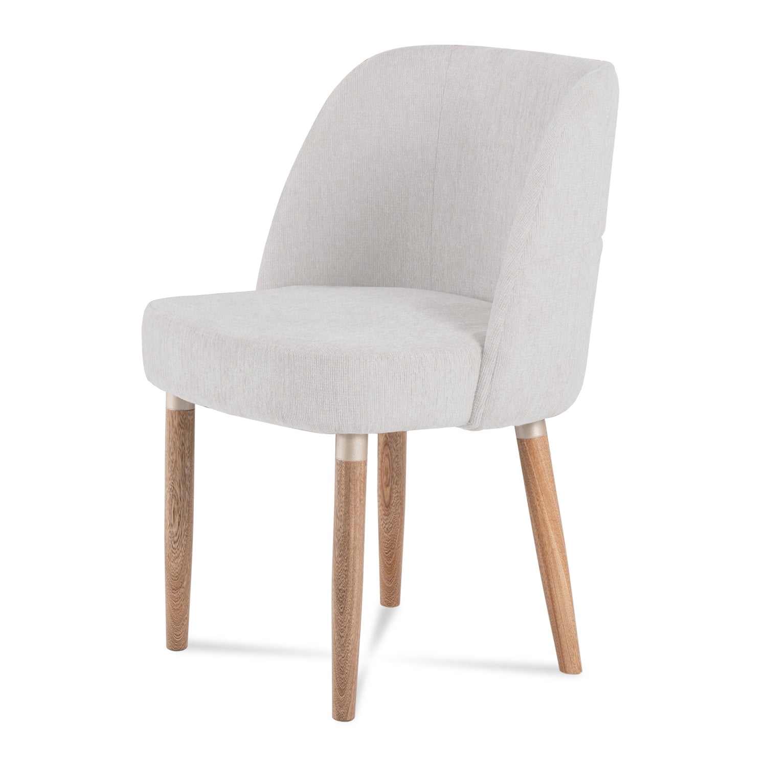 Comedor 4 Puestos Nicole Velvet Impetu Plata, Natural