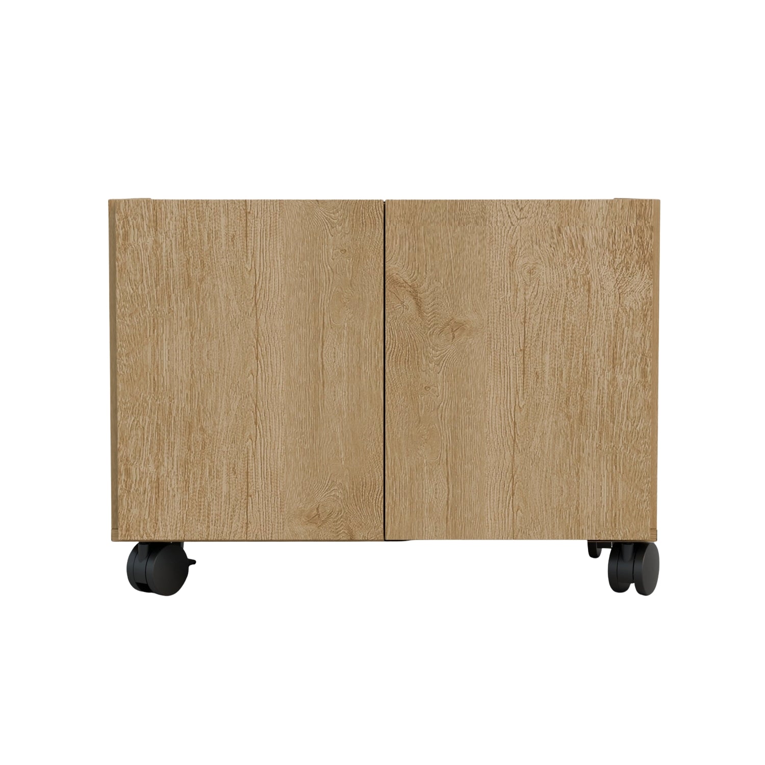 Nochero Cubic Con Puerta Rodachin Natural
