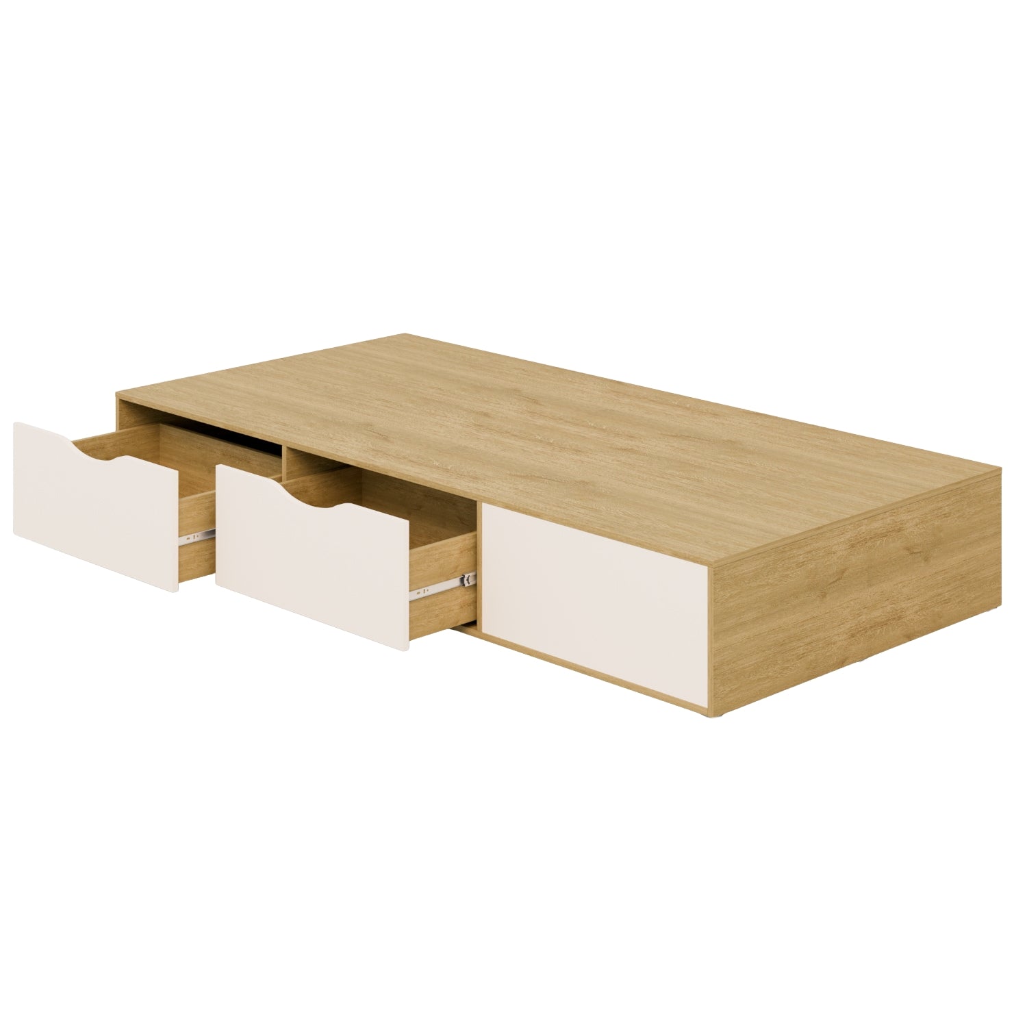 Base Cama 0.90 Compac Natural, Off White