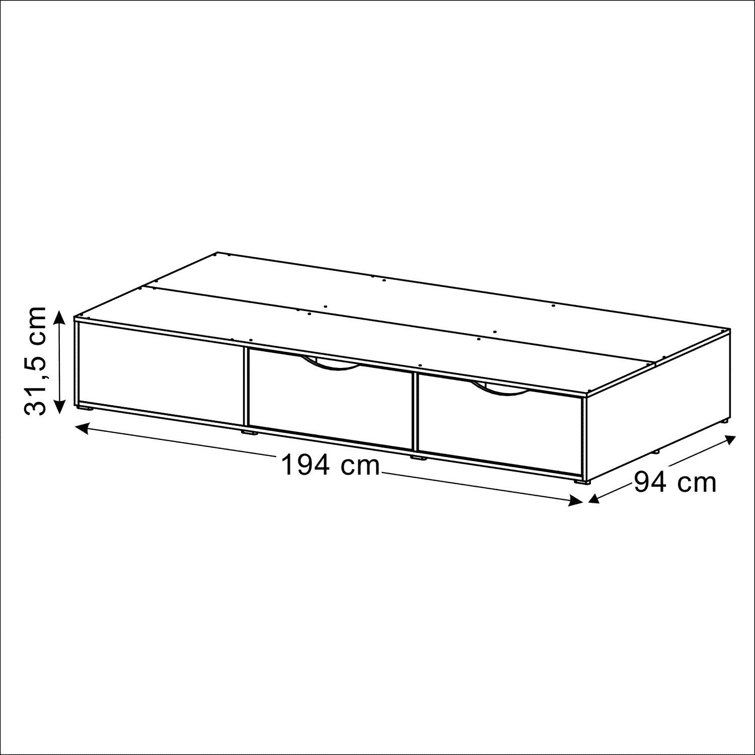 Base Cama 0.90 Compac Natural, Off White