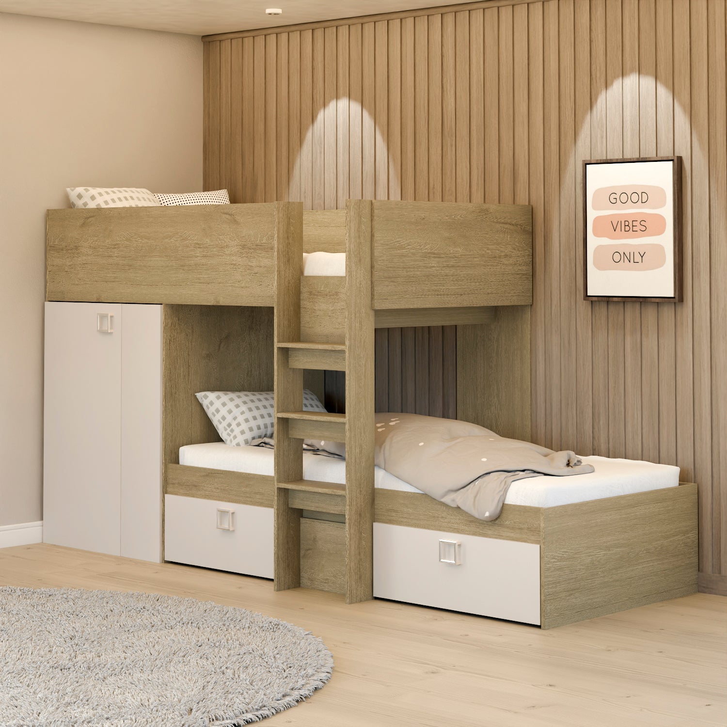 Camarote 0.90 Elliot Natural, Off White