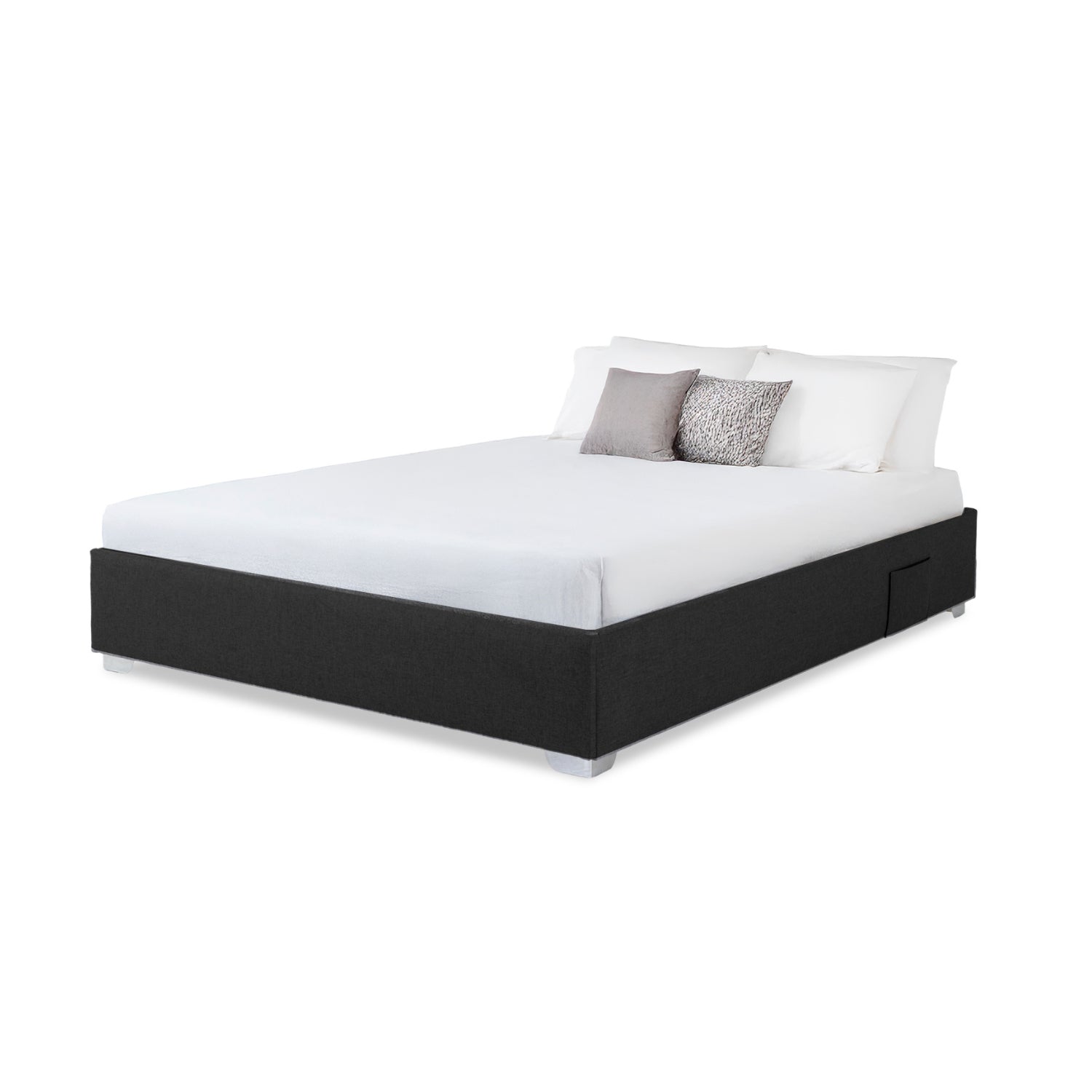 Base Cama Doble Pier Desarmable Negro