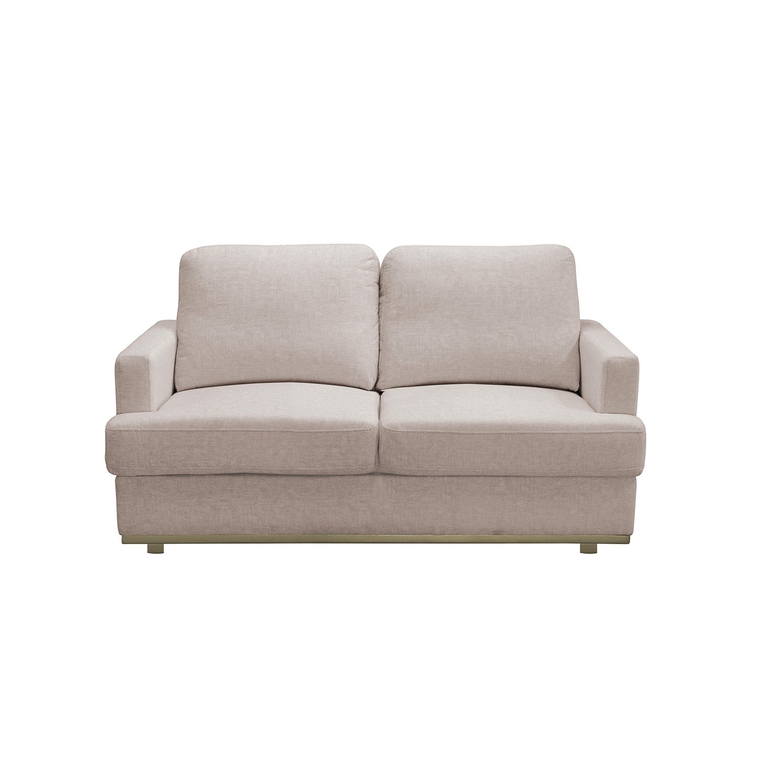 Sofá 2 Puestos Luka Velvet Idilio Beige, Champaña