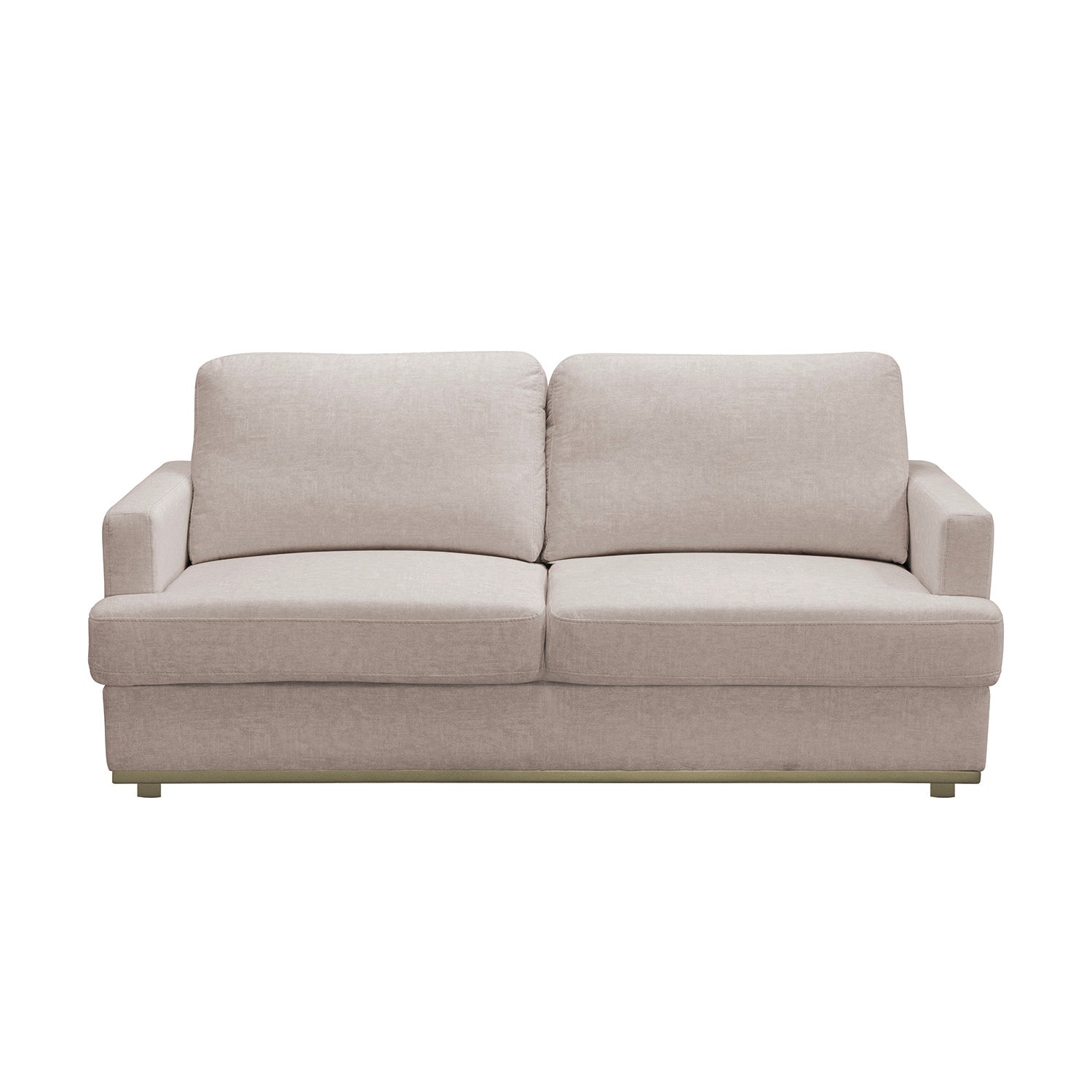 Sofá 3 Puestos Luka Velvet Idilio Beige, Champaña