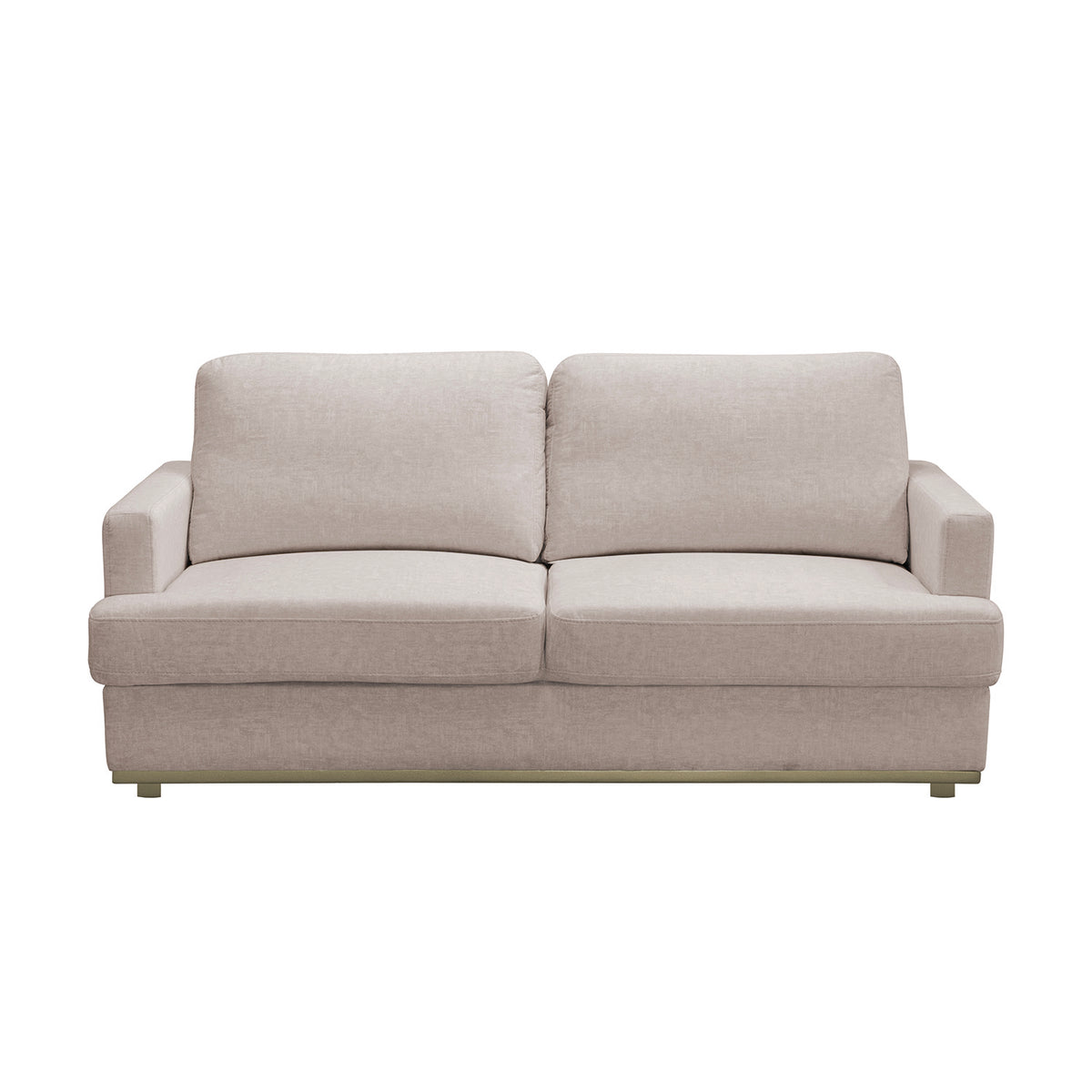 Sofá 3 Puestos Luka Velvet Idilio Beige, Champaña