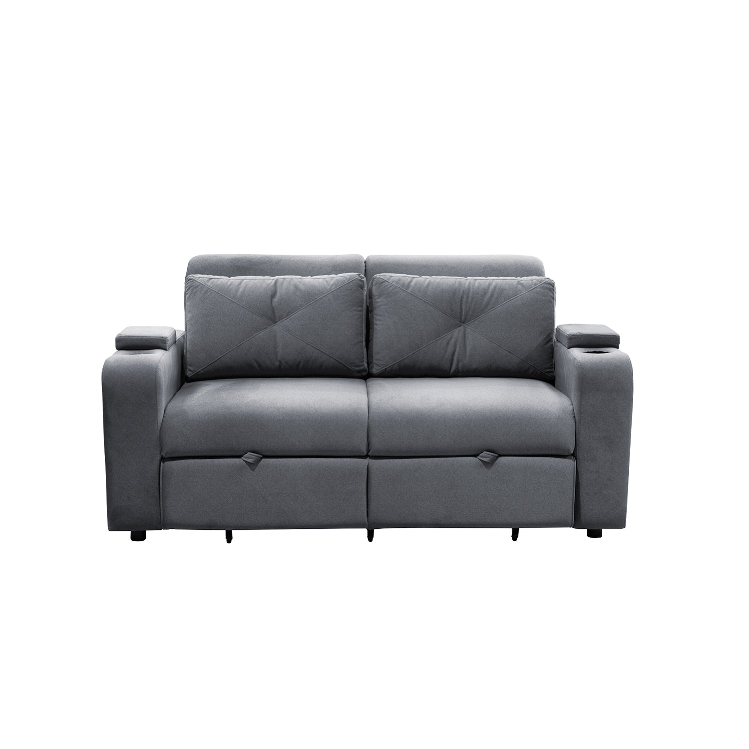 Sofá Cama Boston Velvet Primada Gris