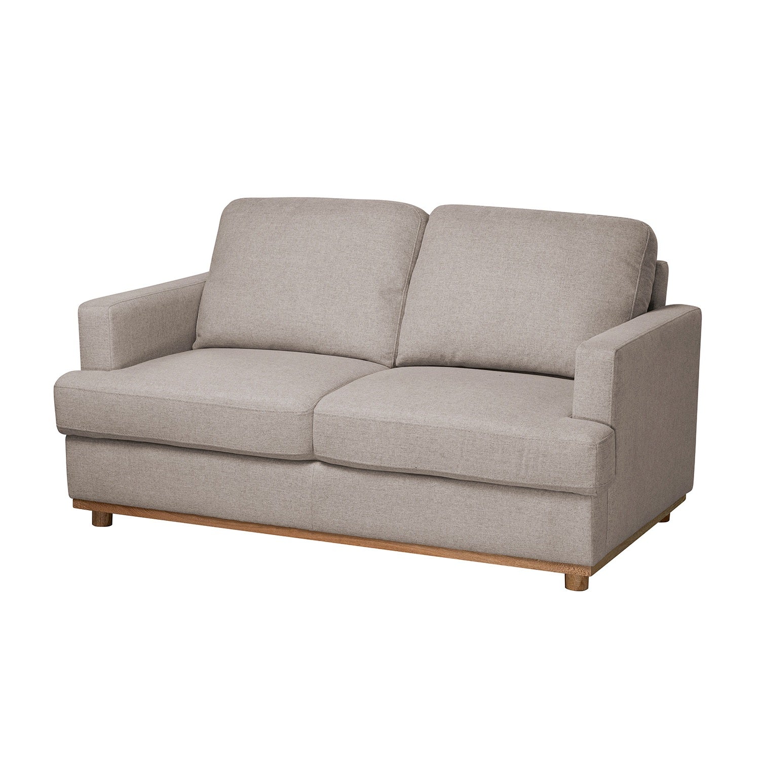 Sofá 2 Puestos Luka Lino Verona Beige, Natural