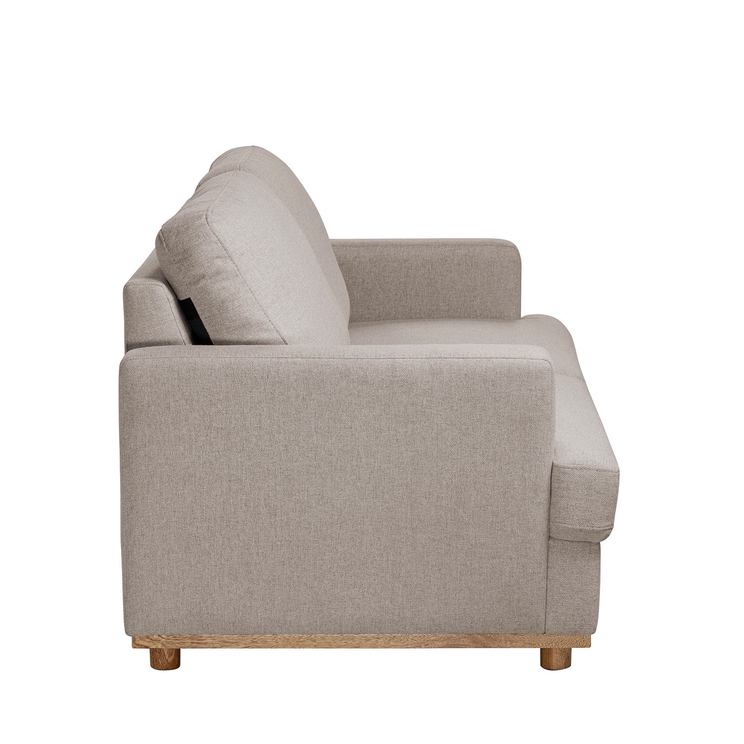 Sofá 2 Puestos Luka Lino Verona Beige, Natural