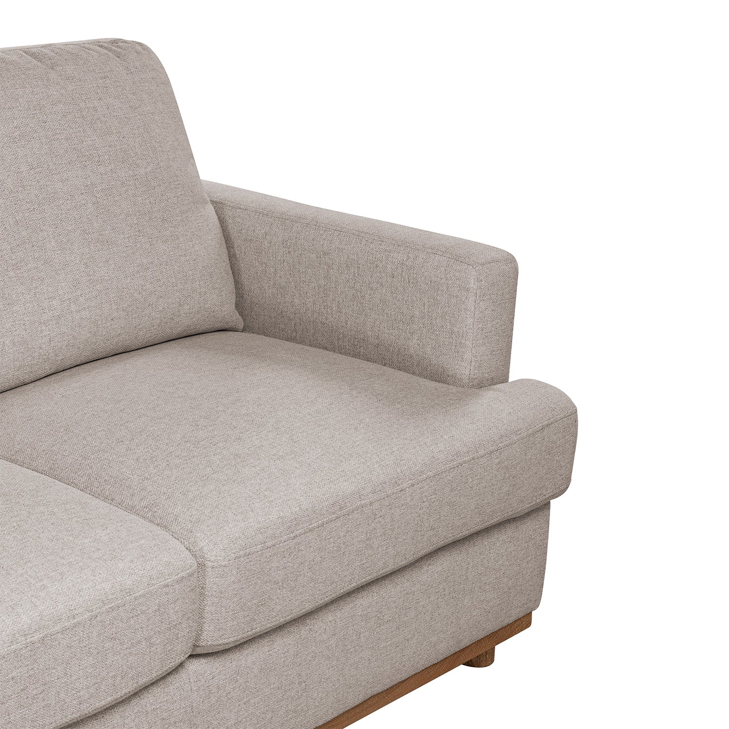 Sofá 2 Puestos Luka Lino Verona Beige, Natural