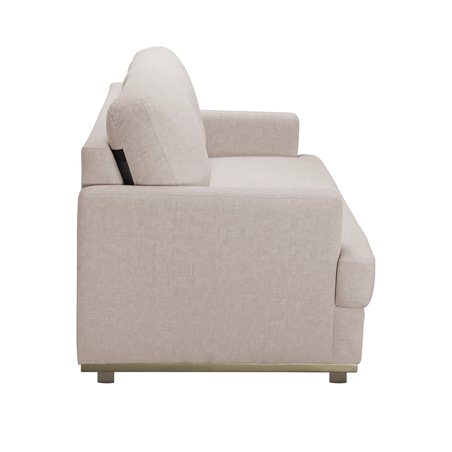 Sofá 3 Puestos Luka Velvet Idilio Beige, Champaña