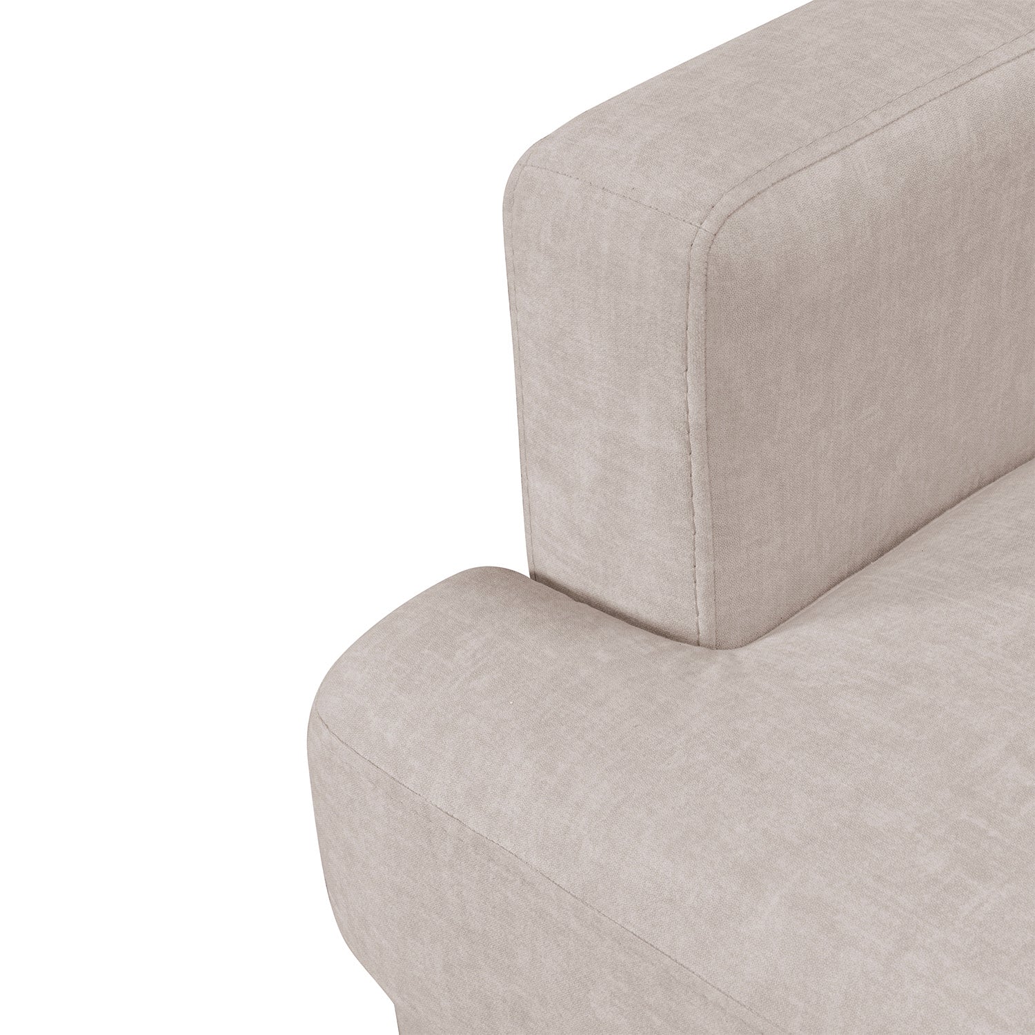 Sofá 3 Puestos Luka Velvet Idilio Beige, Champaña