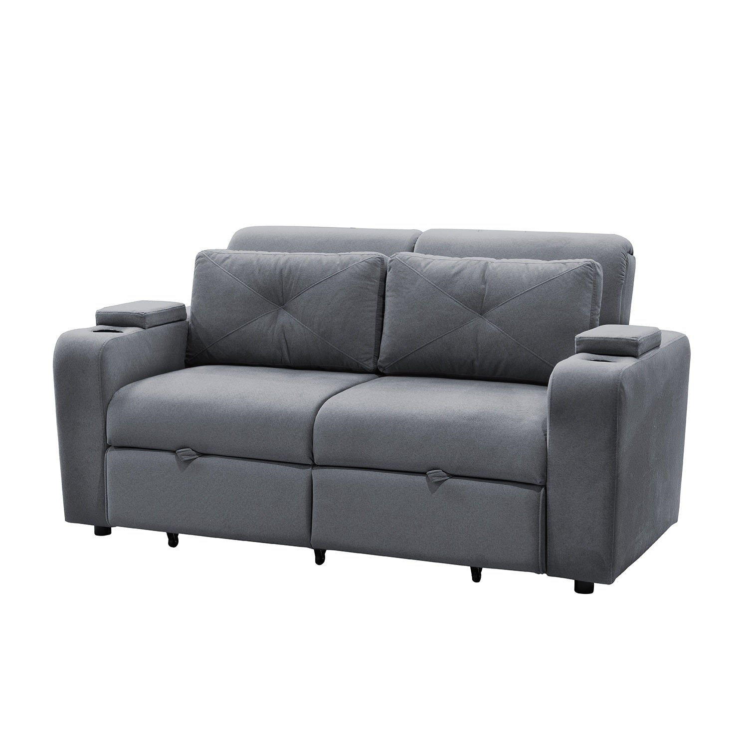 Sofá Cama Boston Velvet Primada Gris