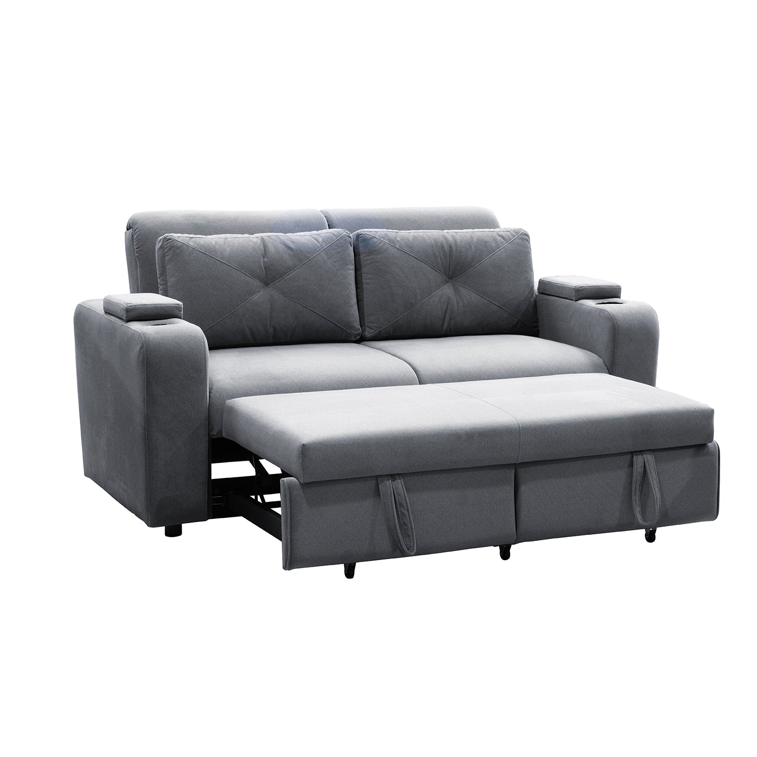 Sofá Cama Boston Velvet Primada Gris