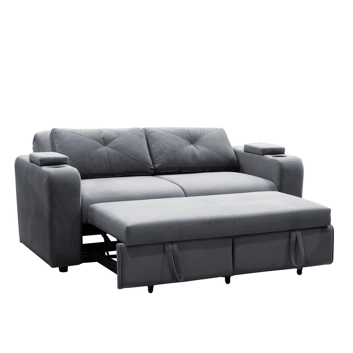 Sofá Cama Boston Velvet Primada Gris