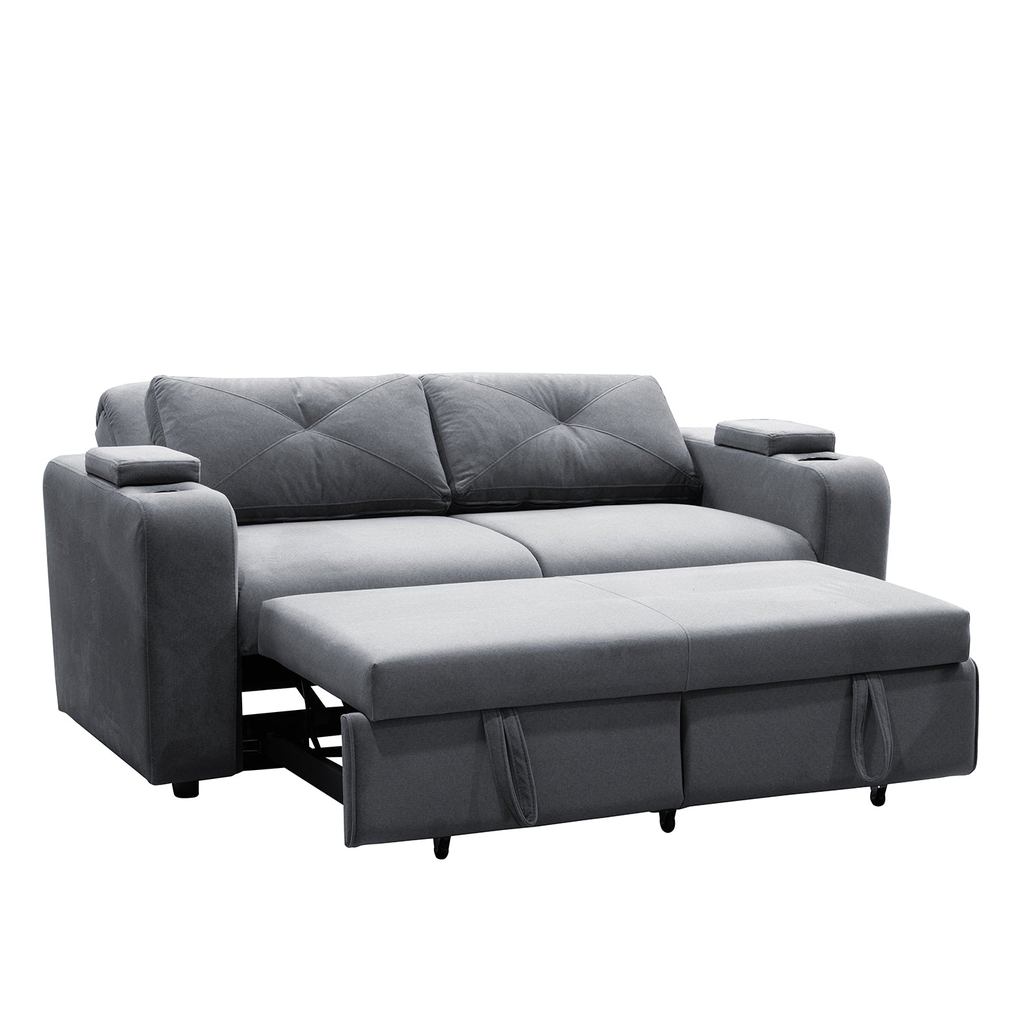 Sofá Cama Boston Velvet Primada Gris