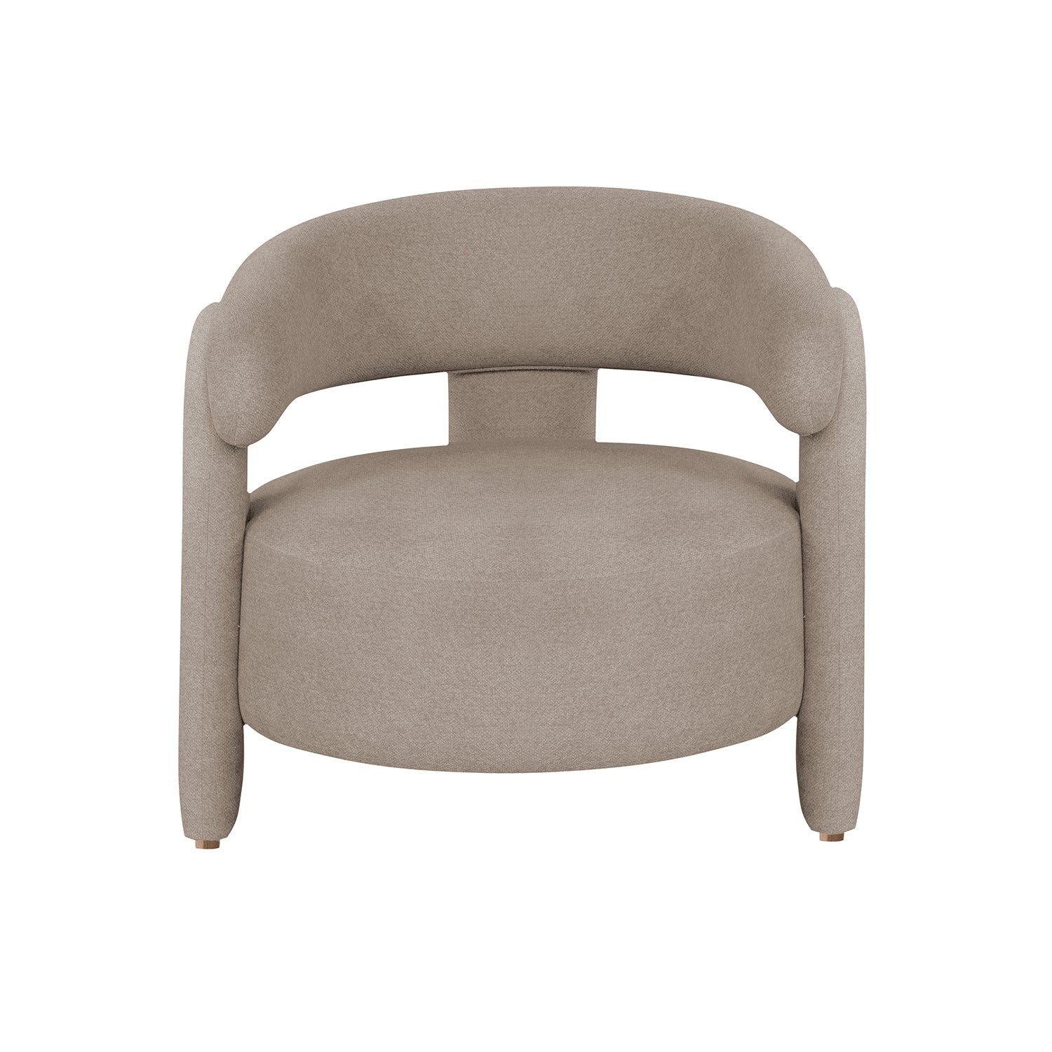 Poltrona Santy Velvet Connor Taupe, Natural