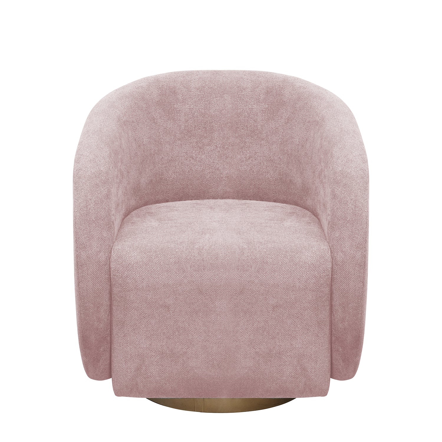 Poltrona Emilly Giratoria Chenille Cartier Rosa, Champaña