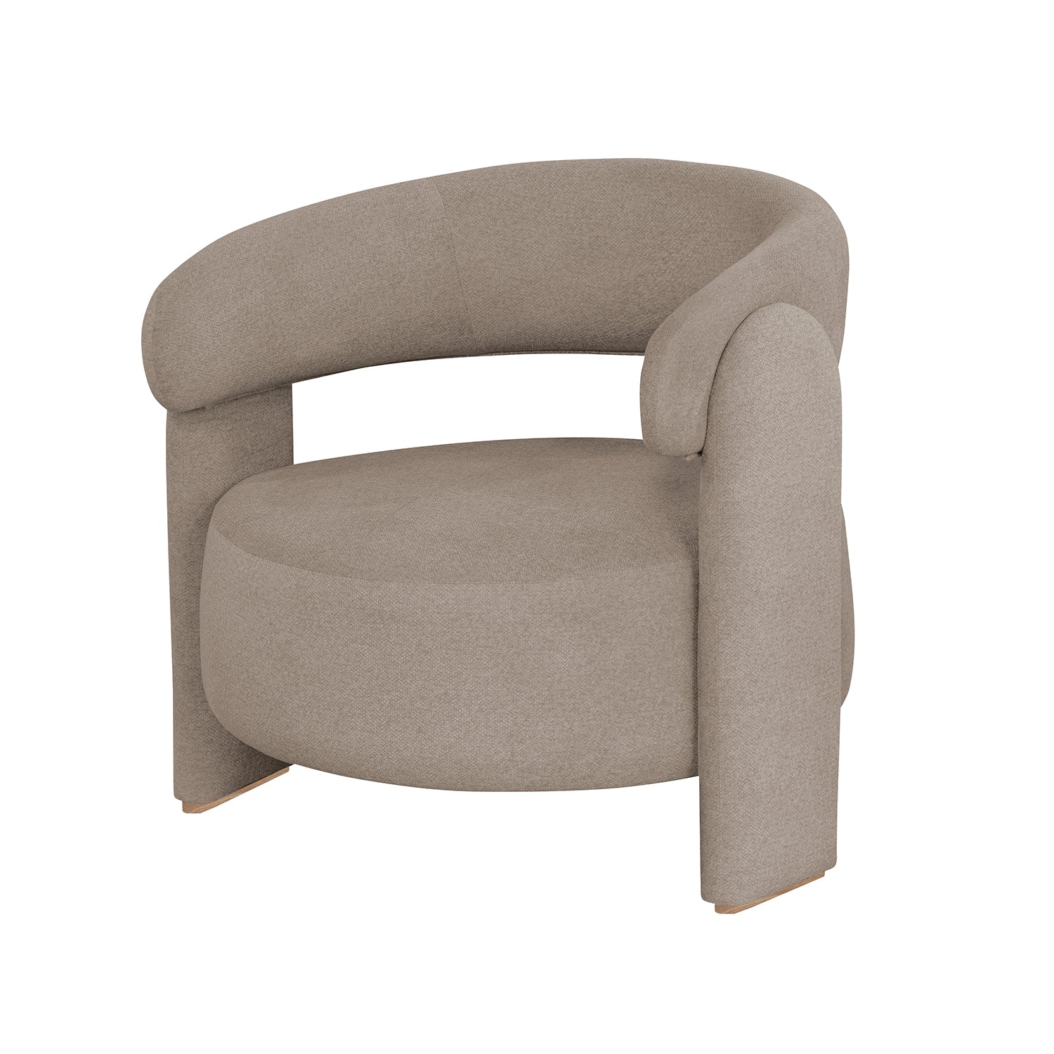 Poltrona Santy Velvet Connor Taupe, Natural