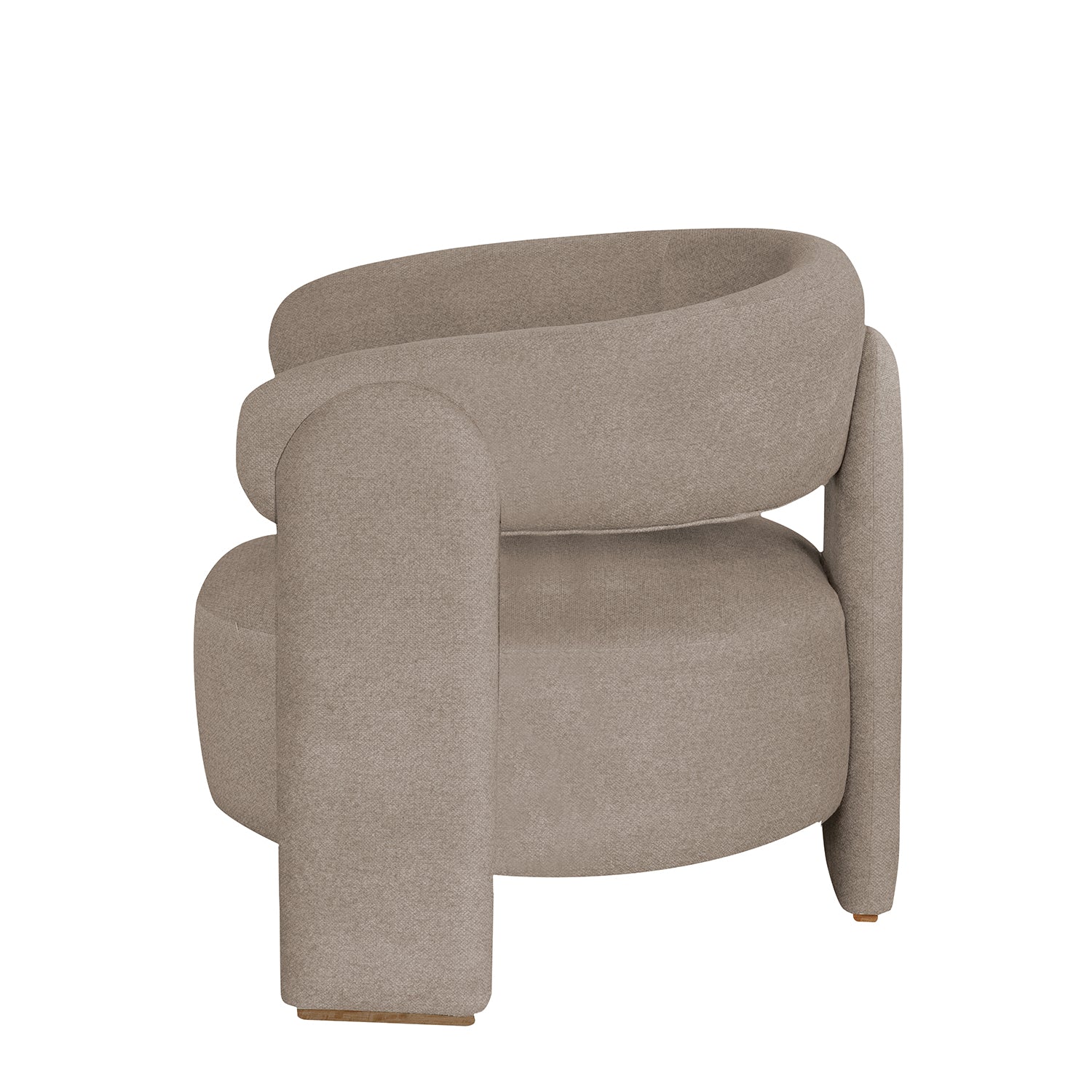Poltrona Santy Velvet Connor Taupe, Natural