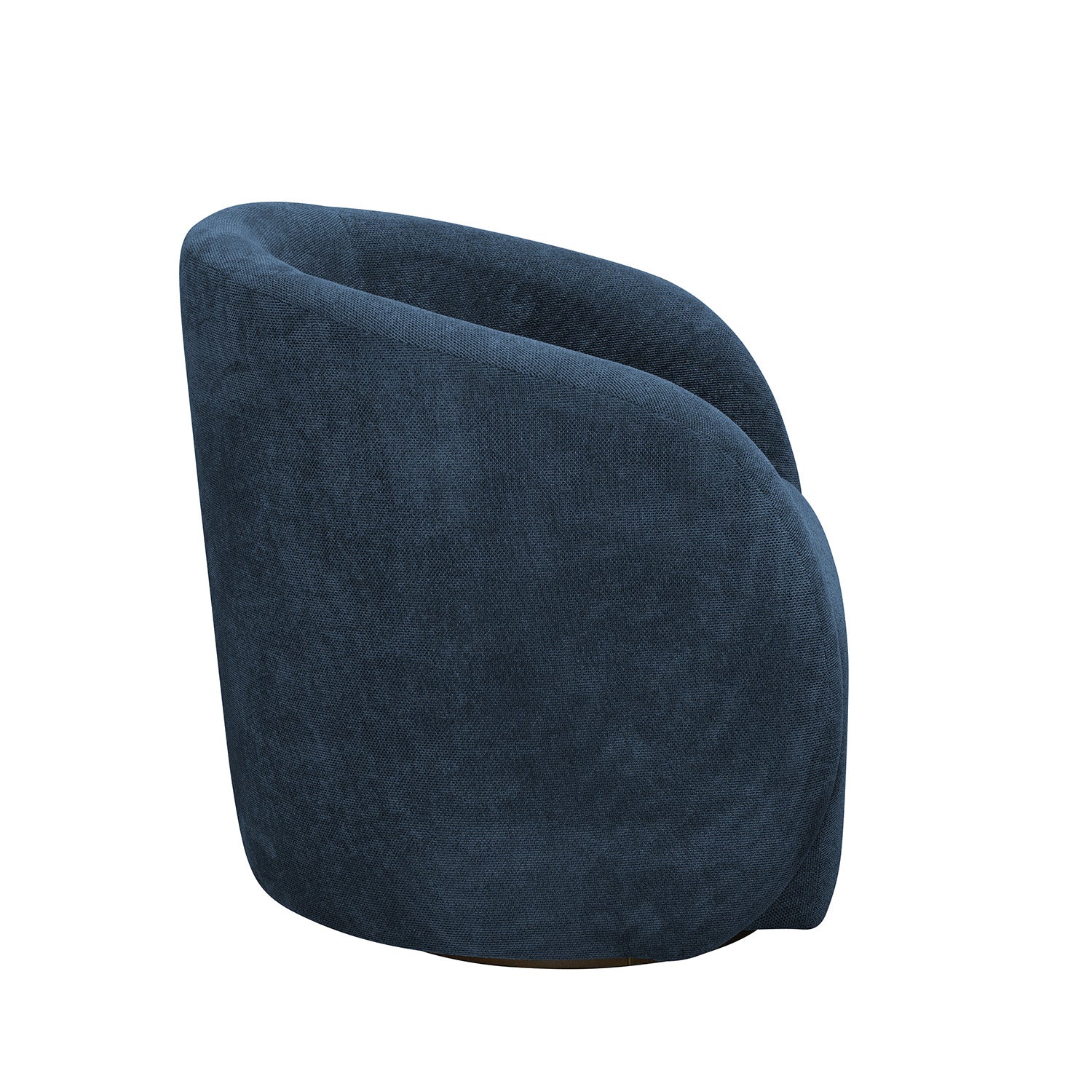 Poltrona Emilly Giratoria Chenille Comfy Navy, Natural