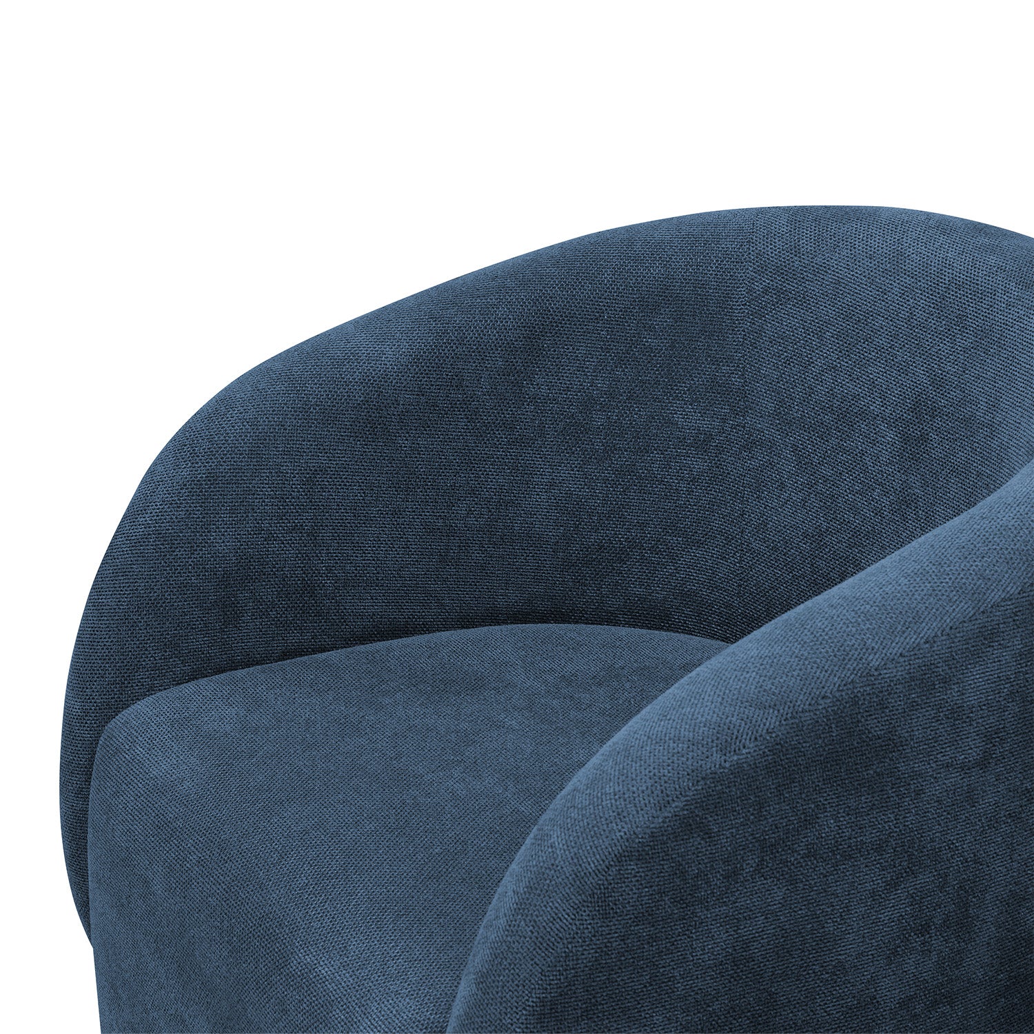 Poltrona Emilly Giratoria Chenille Comfy Navy, Natural