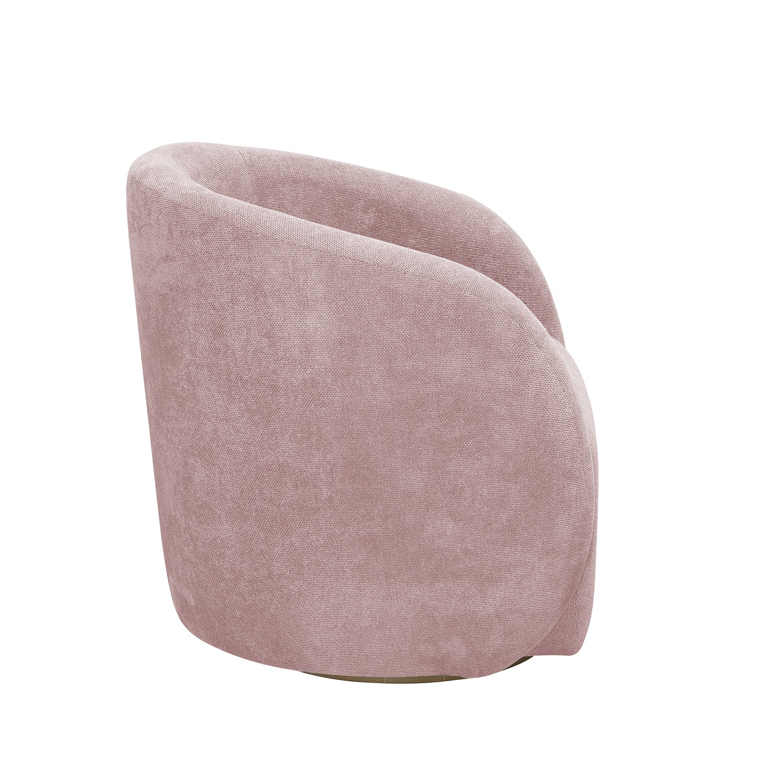 Poltrona Emilly Giratoria Chenille Cartier Rosa, Champaña