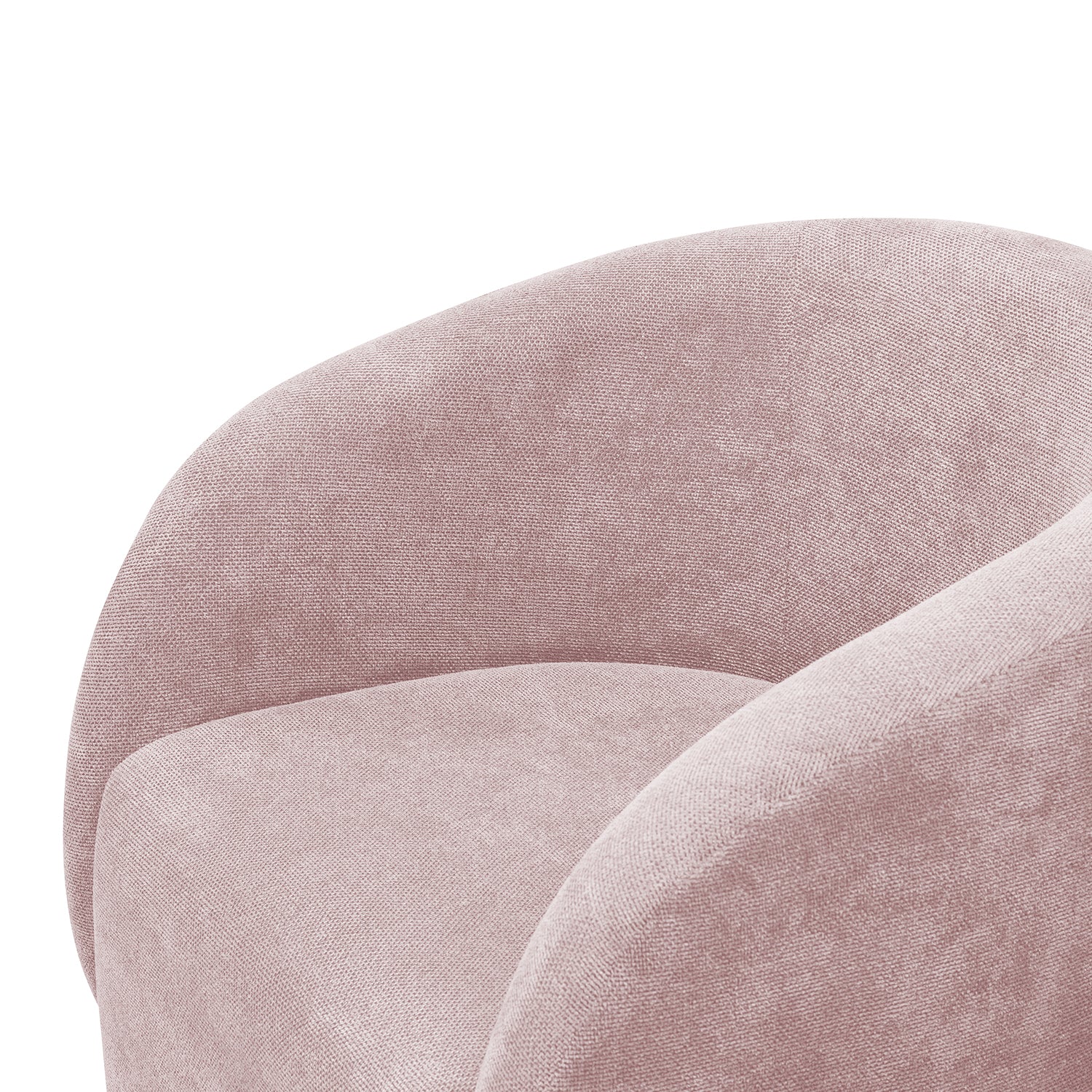 Poltrona Emilly Giratoria Chenille Cartier Rosa, Champaña