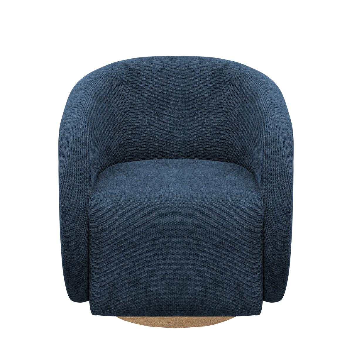 Poltrona Emilly Giratoria Chenille Comfy Navy, Natural