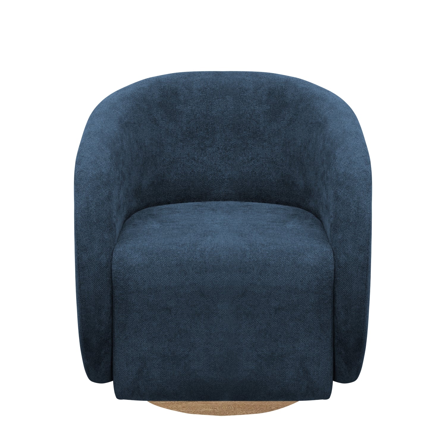 Poltrona Emilly Giratoria Chenille Comfy Navy, Natural