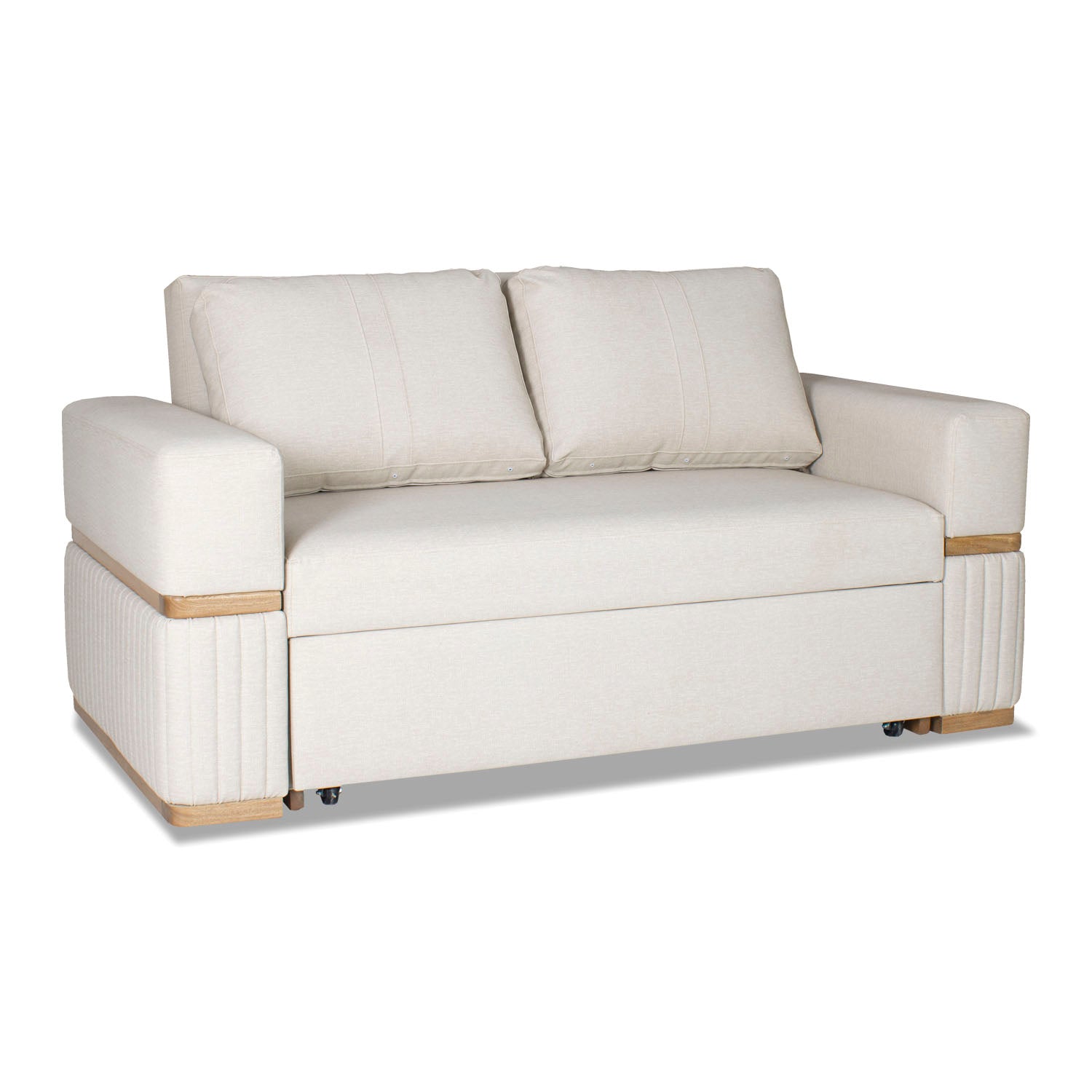 Sofá Cama Dior Eurolino Marbella Marfil, Natural Brazo Desmontable