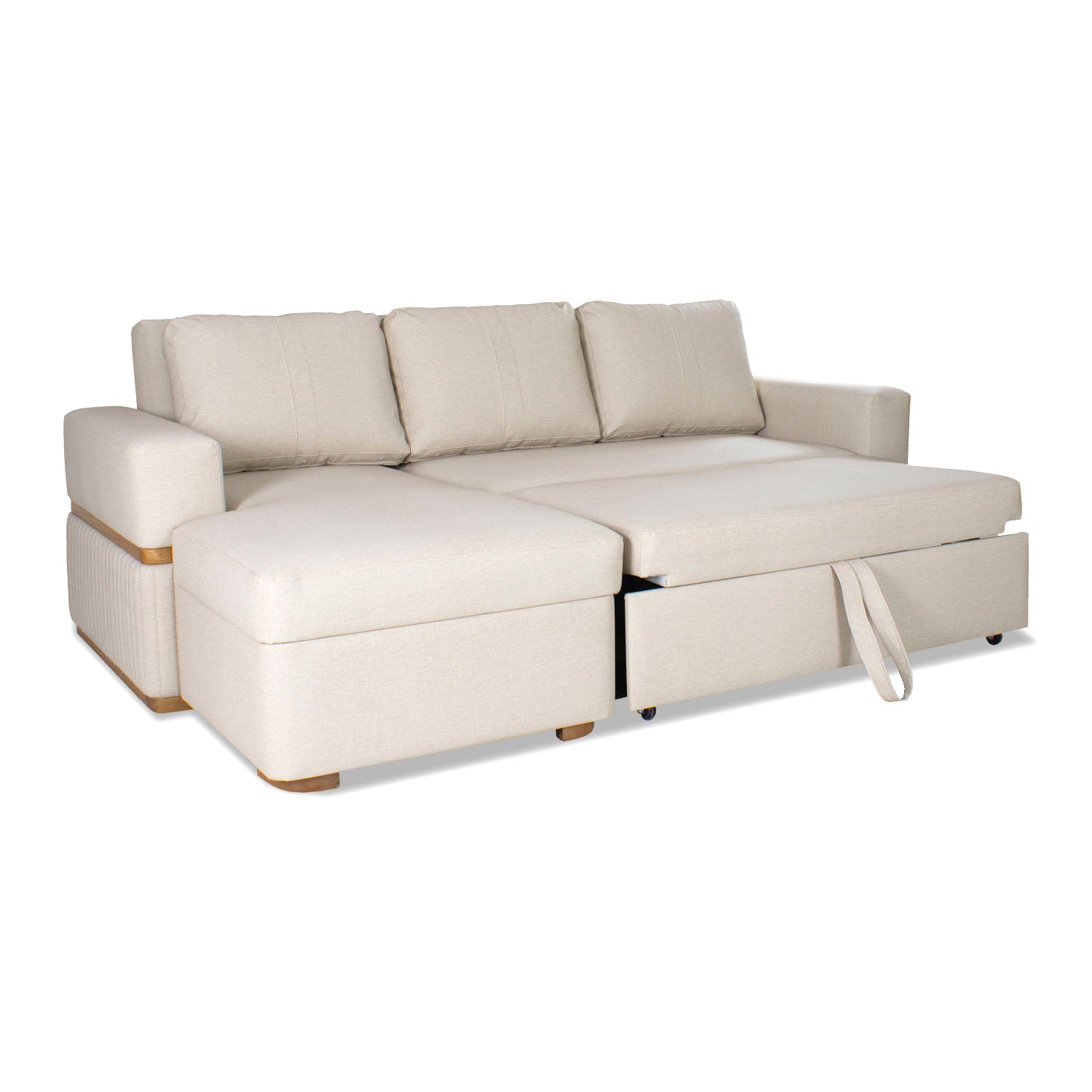 Sala Cama Dior Eurolino Marbella Marfil, Natural Lado Izq 2M Brazo Desmontable