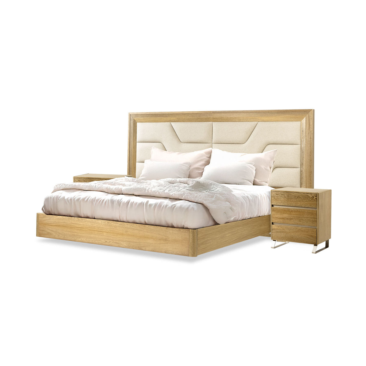 Cama Doble Bulgari Eurolino Marfil, Natural