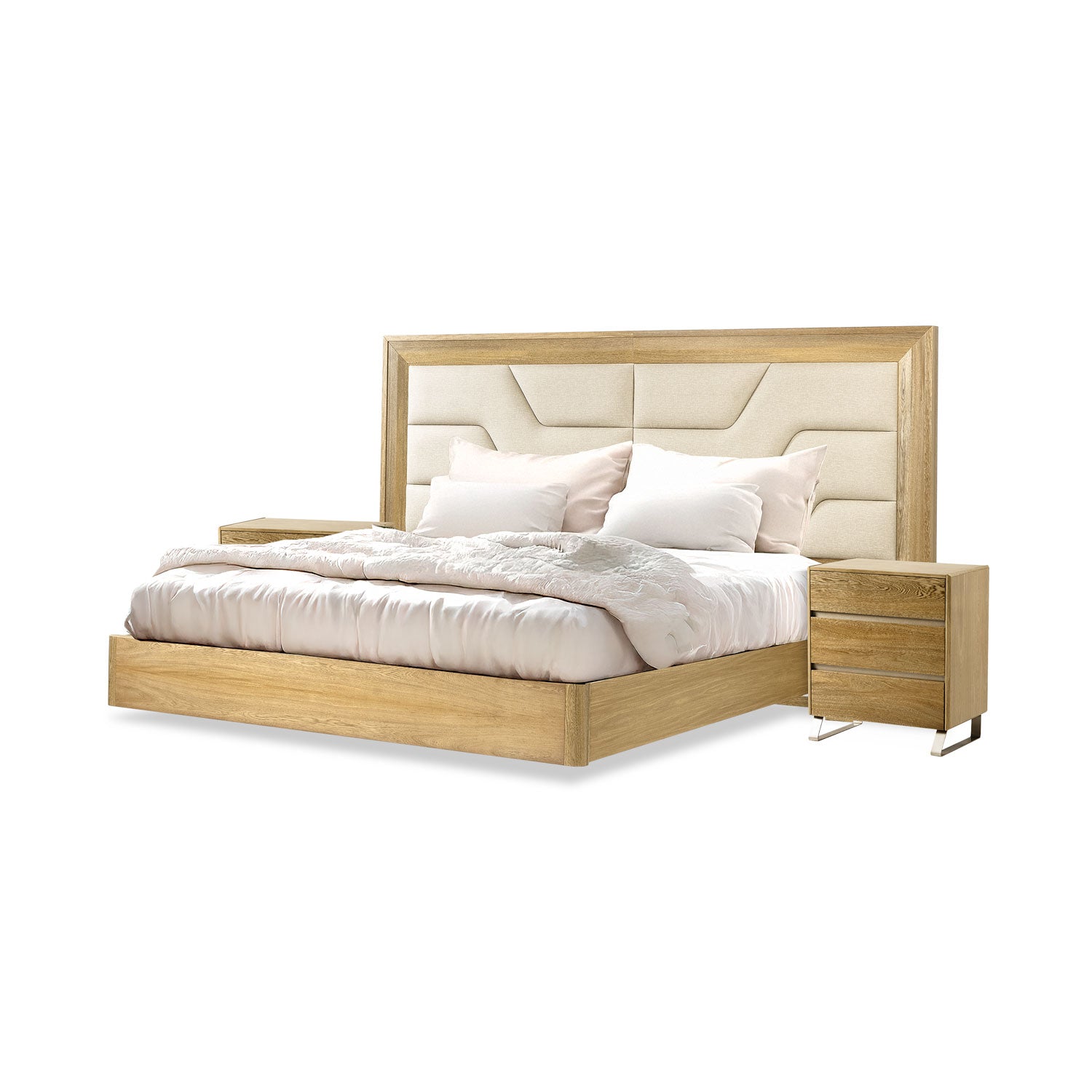 Cama Doble Bulgari Eurolino Marfil, Natural