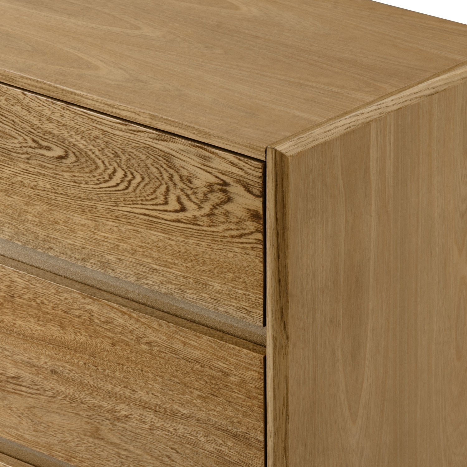 Mesa de Noche Sevilla Natural, Champaña 3 Gavetas