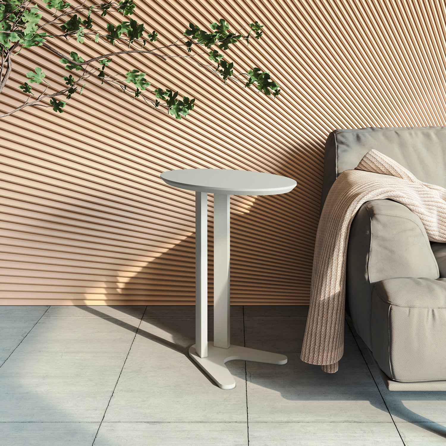 Mesa Auxiliar Ian 60X70X40 Off White