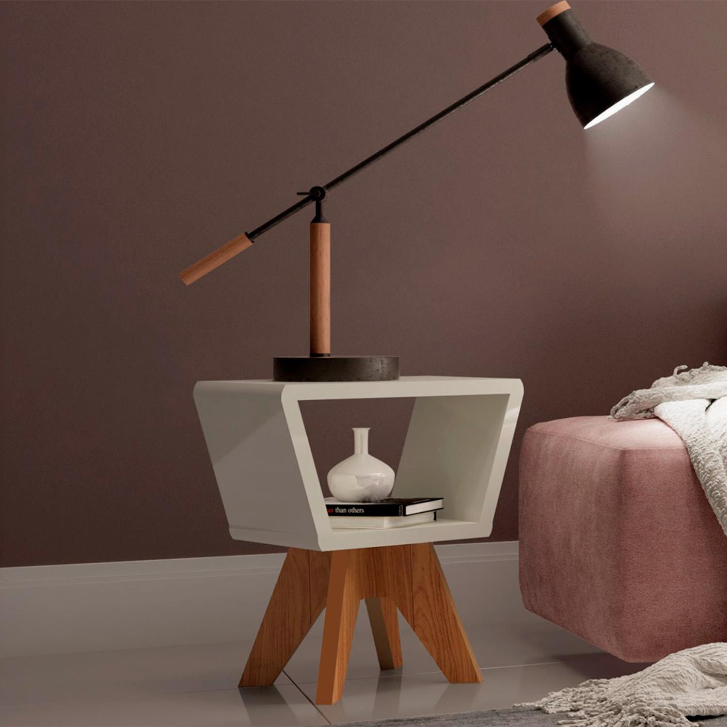 Mesa Auxiliar 43X57X30 Ari Off White, Natural