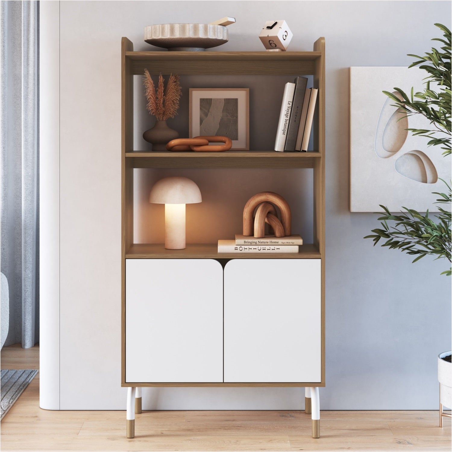 Biblioteca Alta Bilbao 80X157X36 Blanco